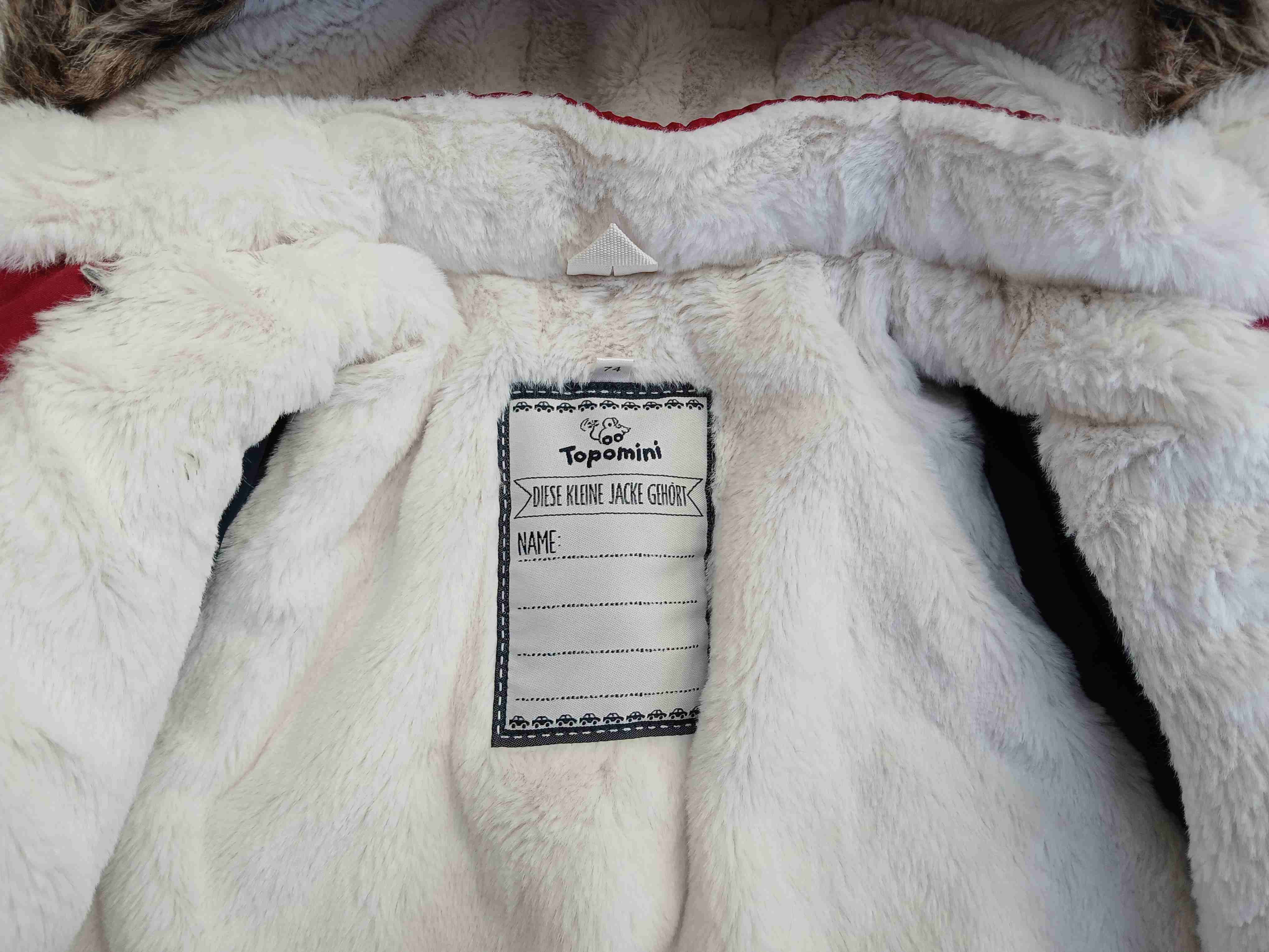 Chaqueta burdeo con capucha infantil - miniatura 4