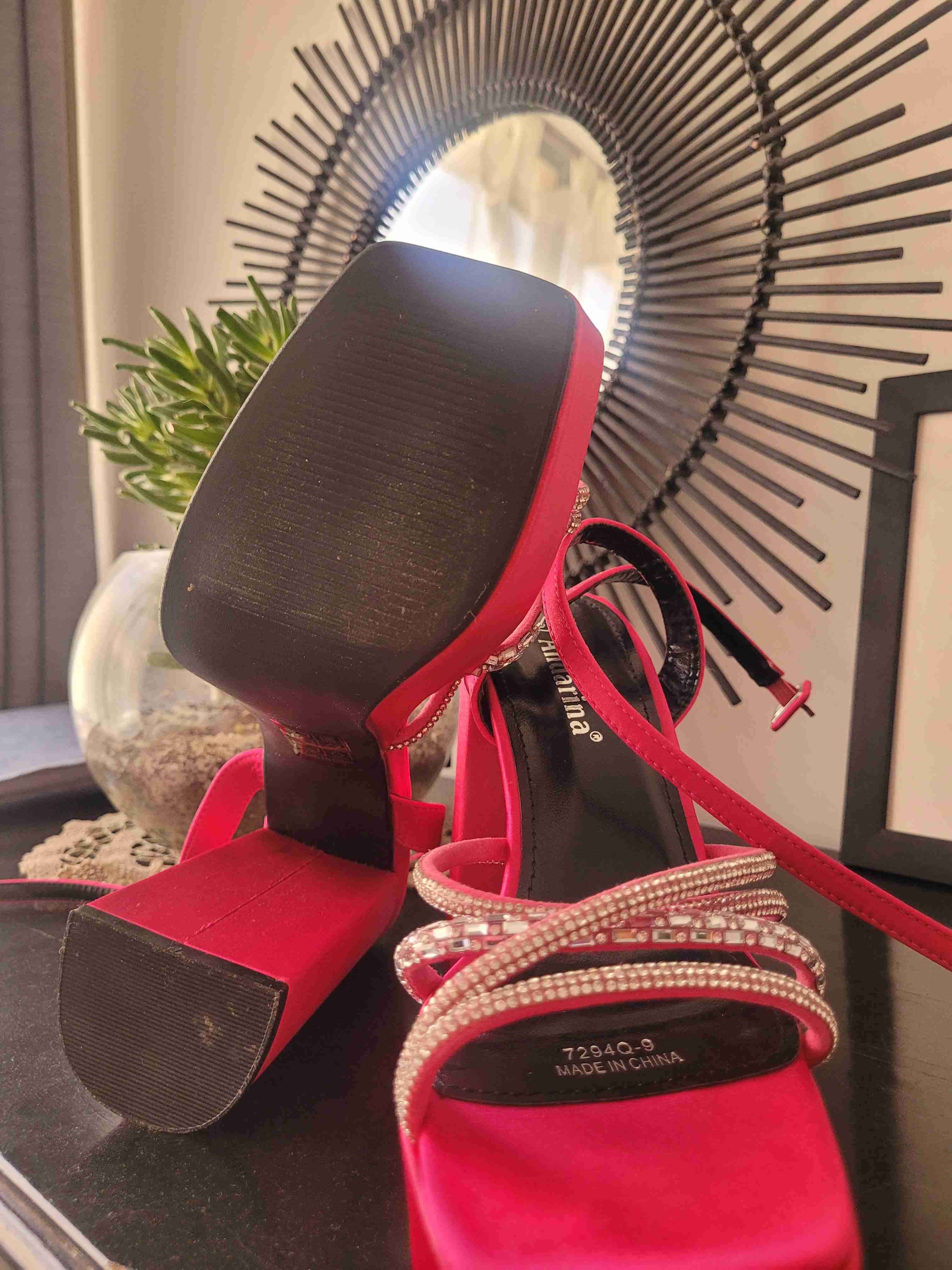 Tacones fucsia con strass número 38 - miniatura 3