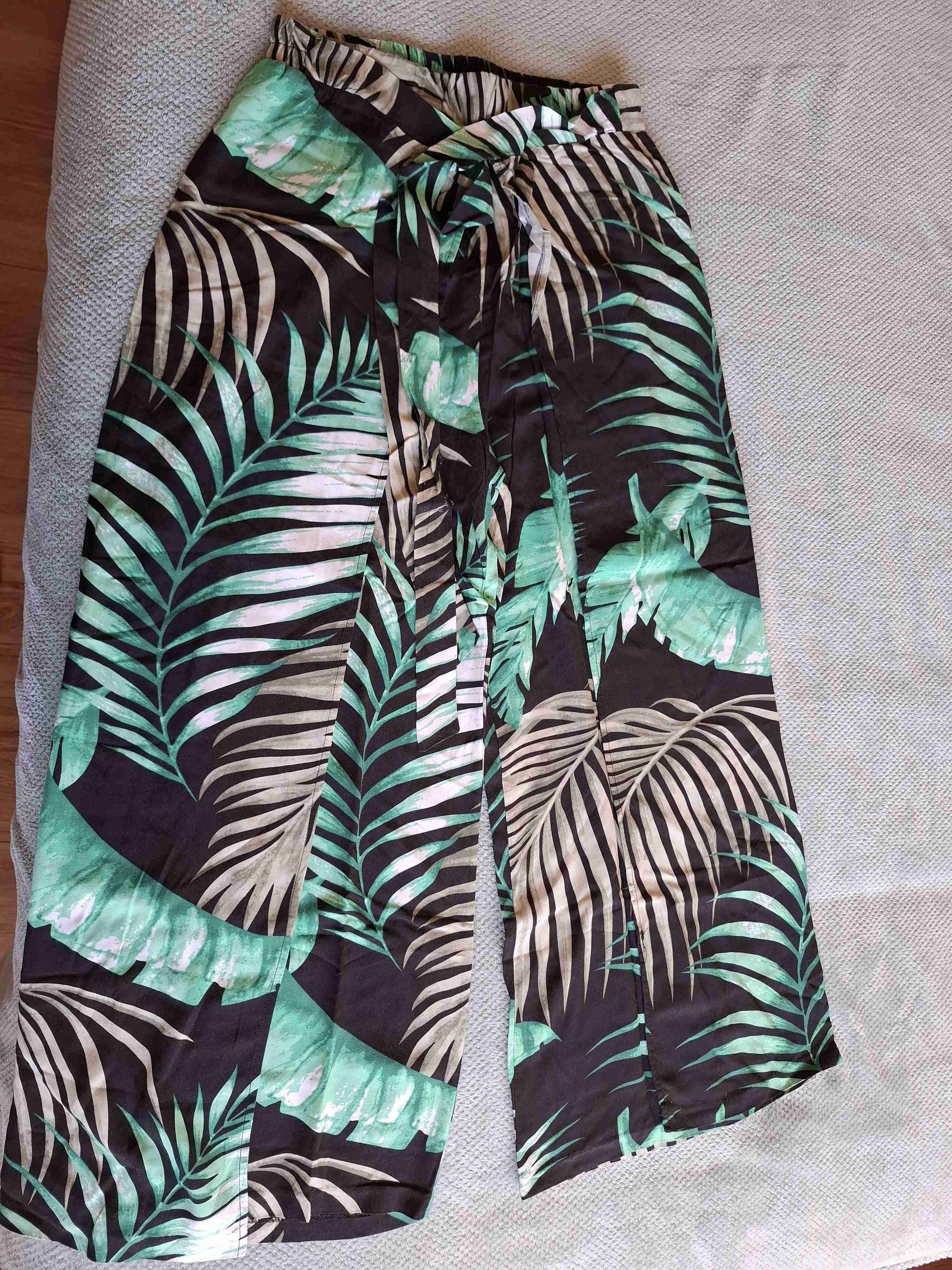 Pantalón palazzo estampado tropical - miniatura 3