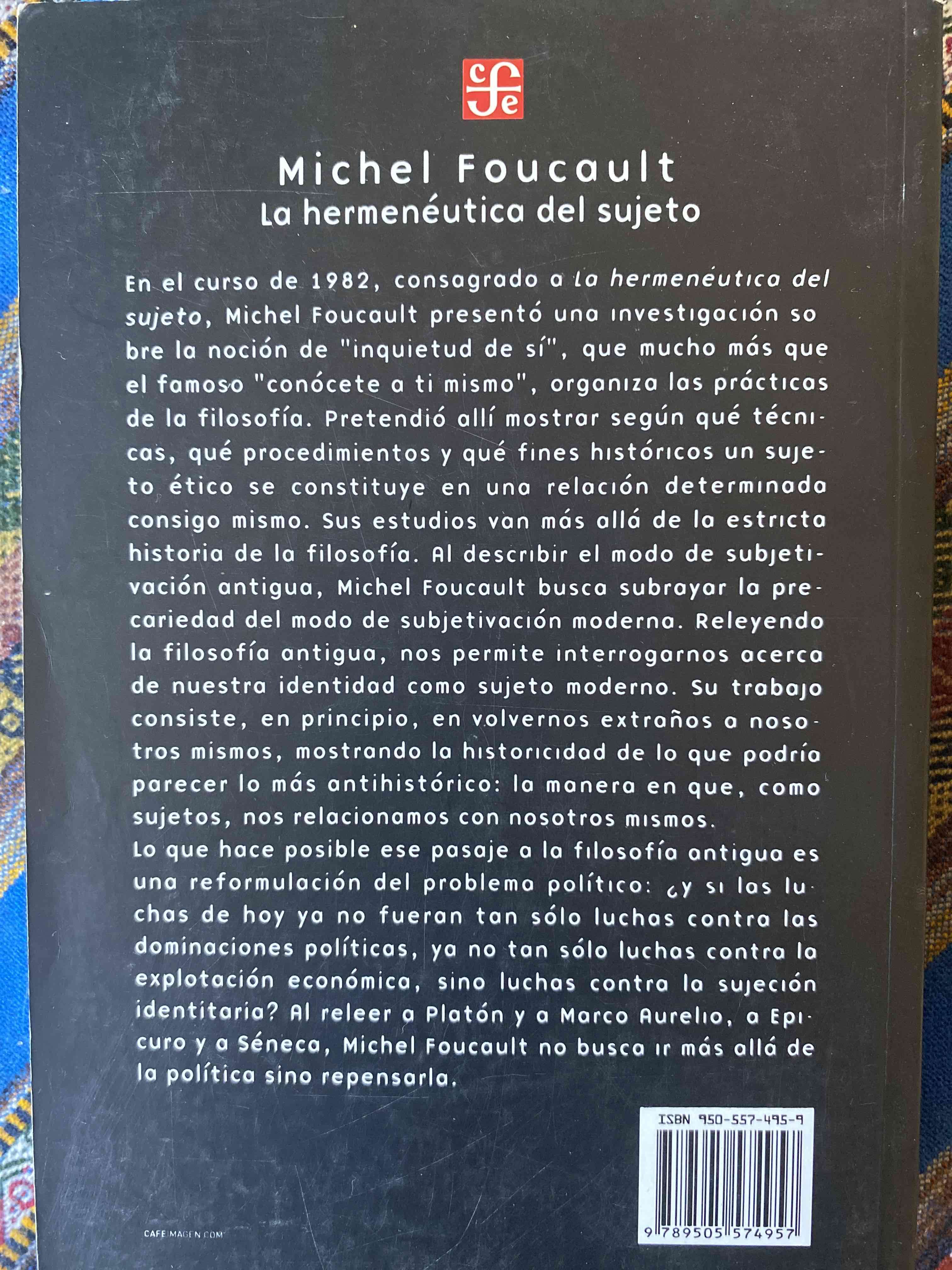 Libro Michel Foucault 'La hermenéutica del sujeto' - miniatura 2