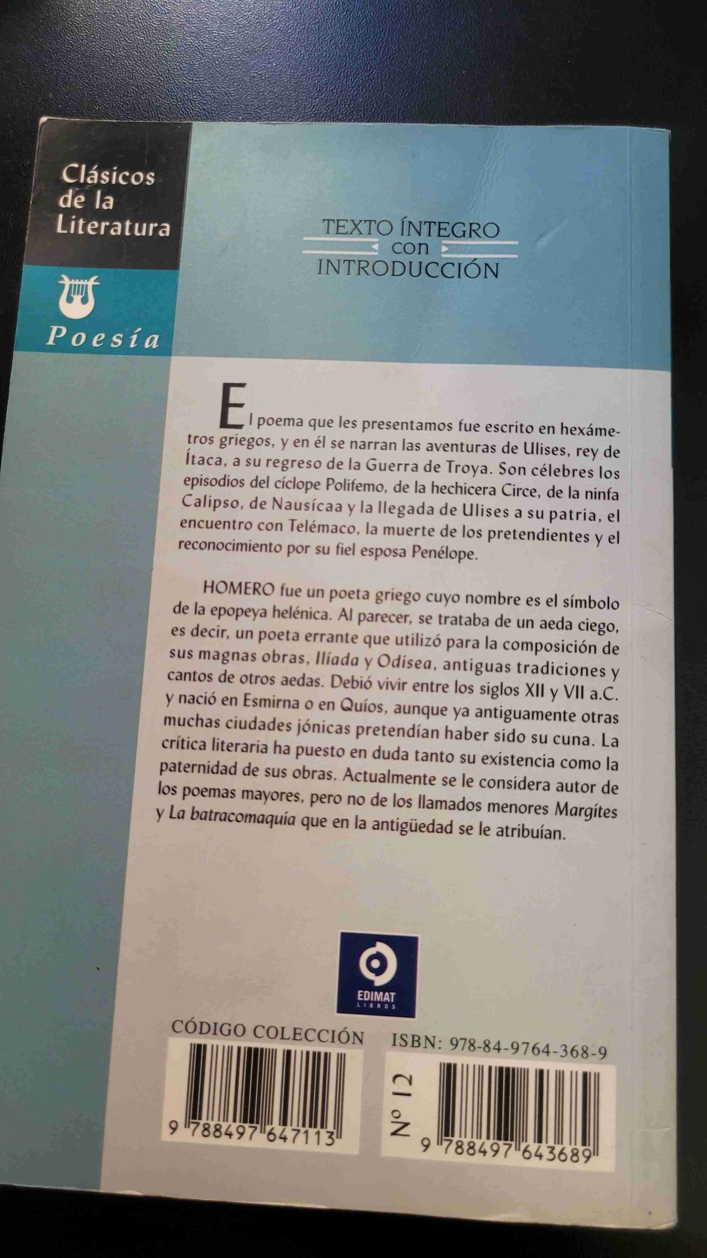 Libro Clásico 'Odisea' de Homero - miniatura 3