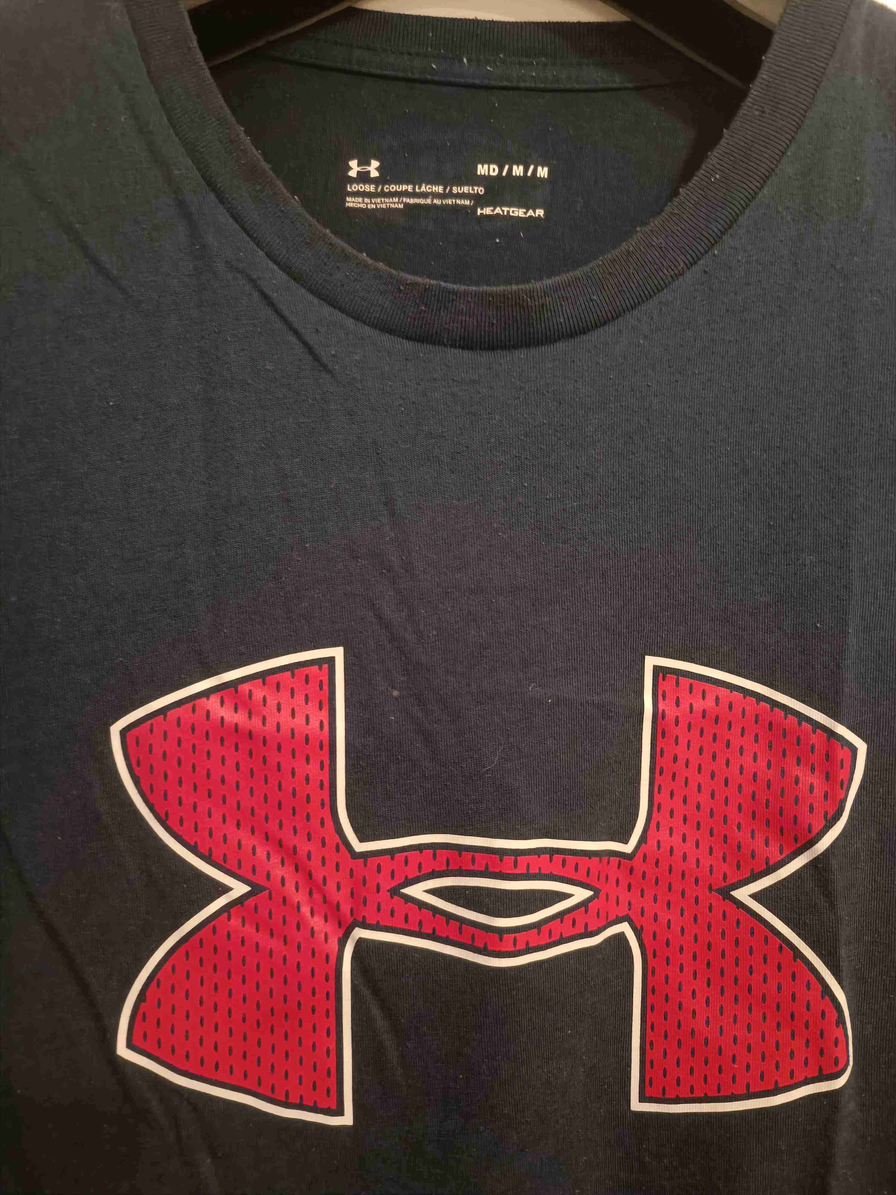 Polera Under Armour azul logo rojo - miniatura 2