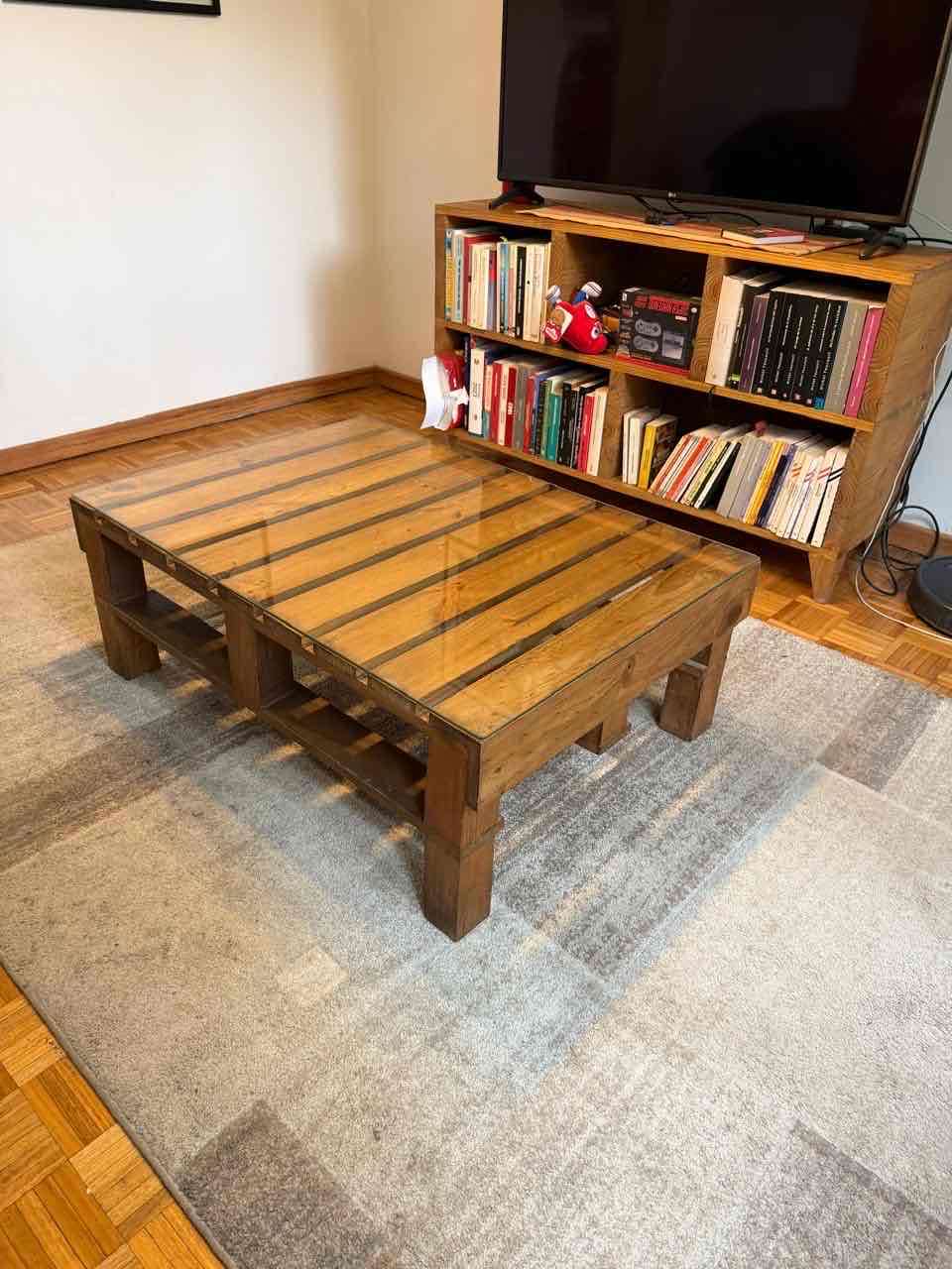 Mesa de centro con vidrio - miniatura 2