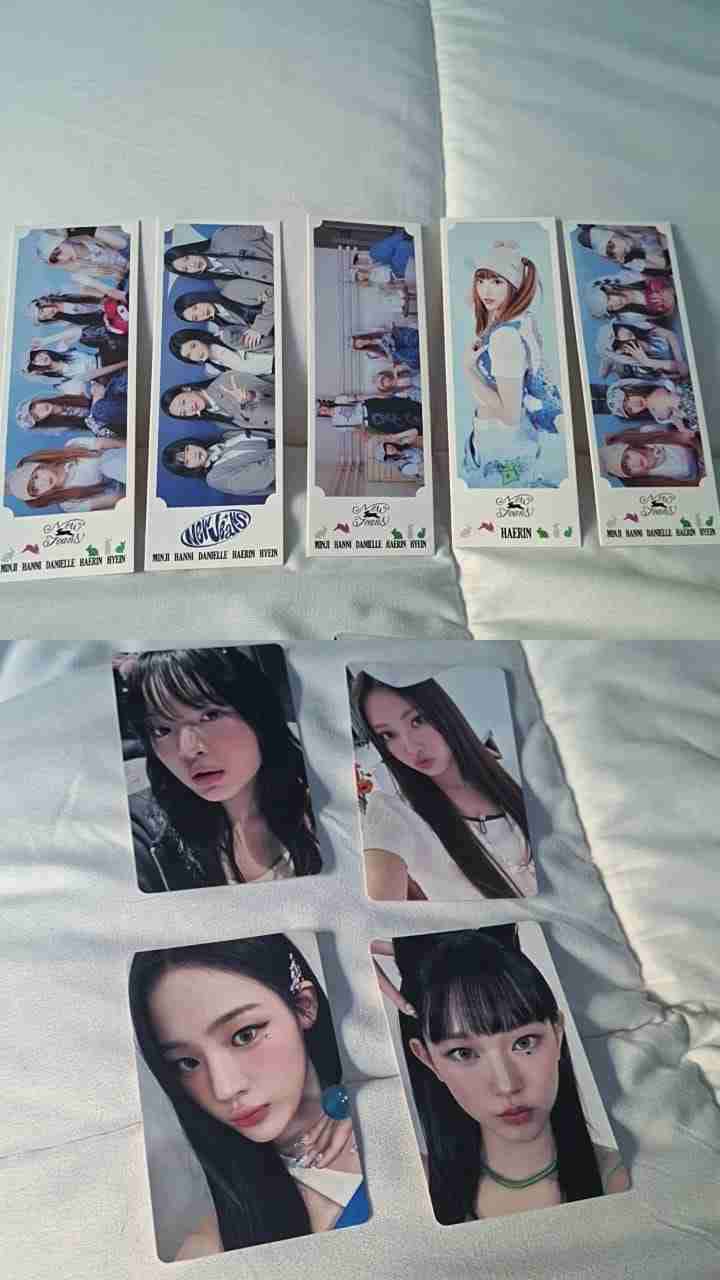 Photocards originales New Jeans + marca páginas