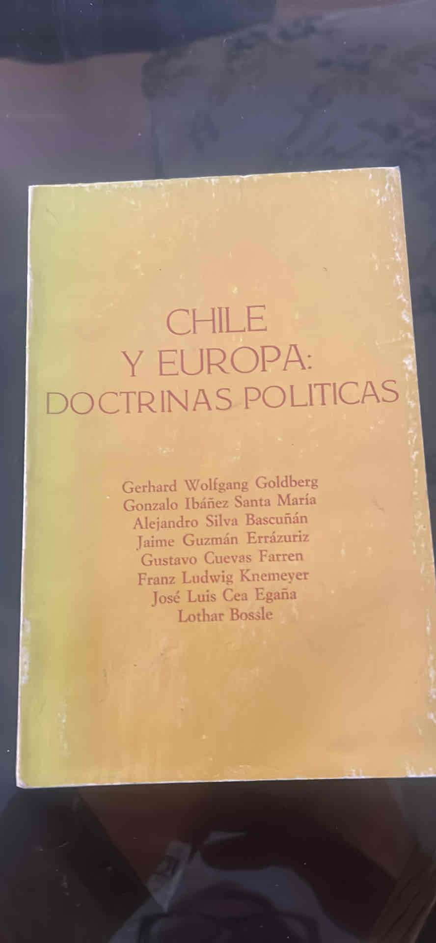 Libro Chile y Europa: Doctrinas Políticas