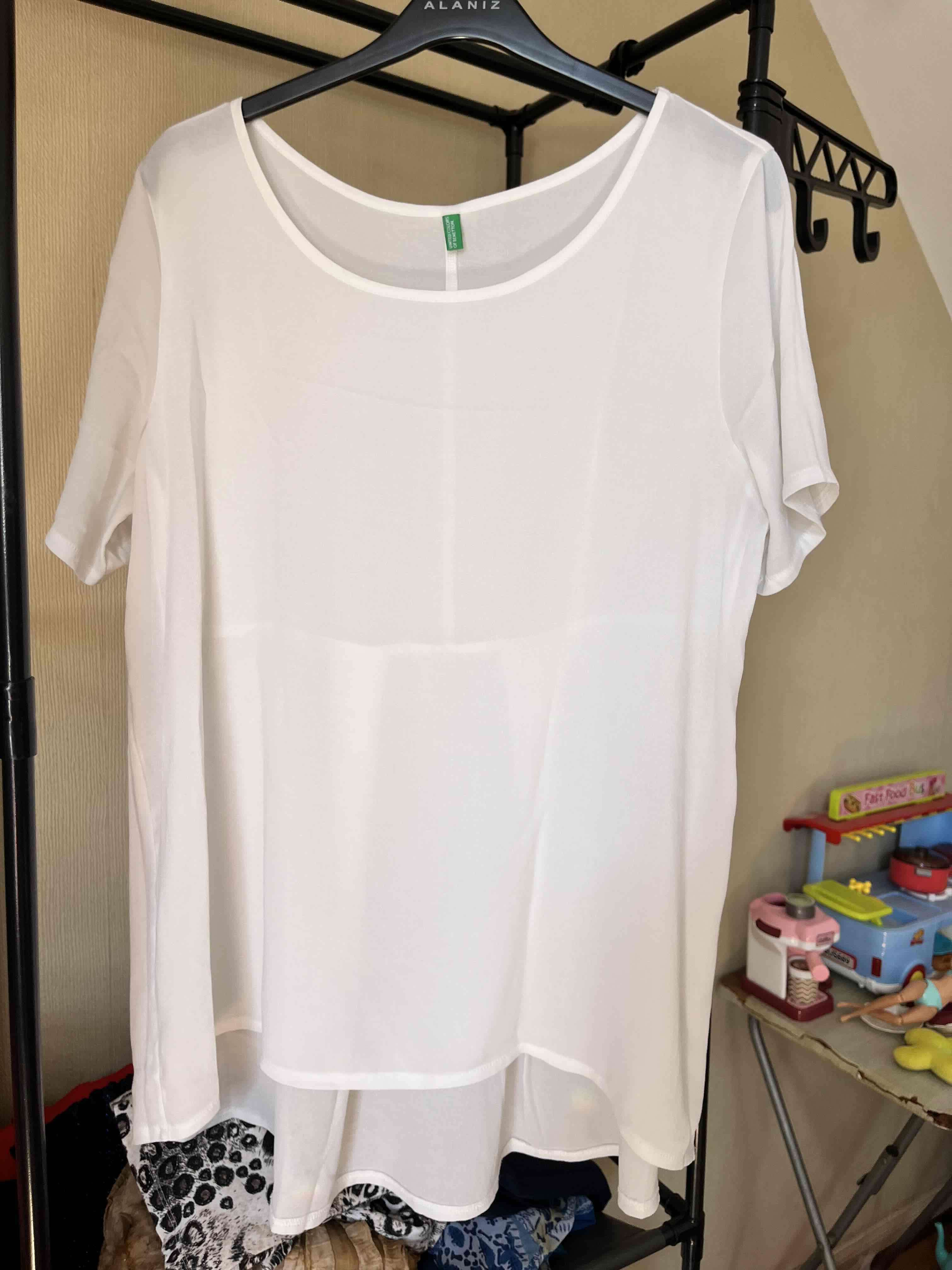 Blusa blanca manga corta - miniatura 2