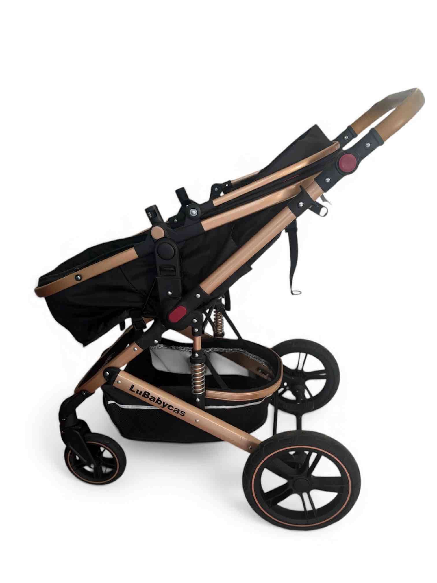 Coche para bebé negro cuna Moisés - miniatura 2