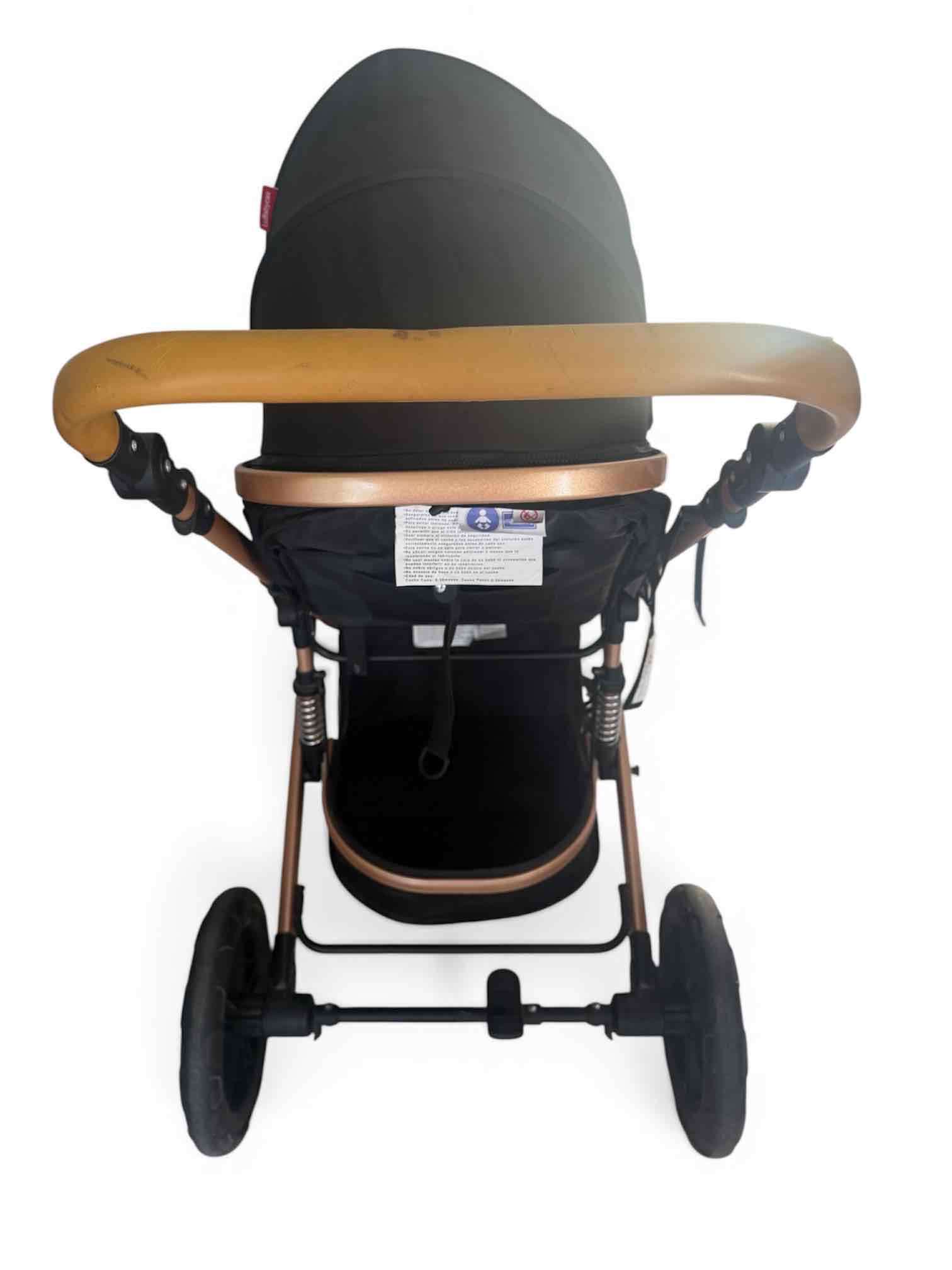 Coche para bebé negro cuna Moisés - miniatura 3