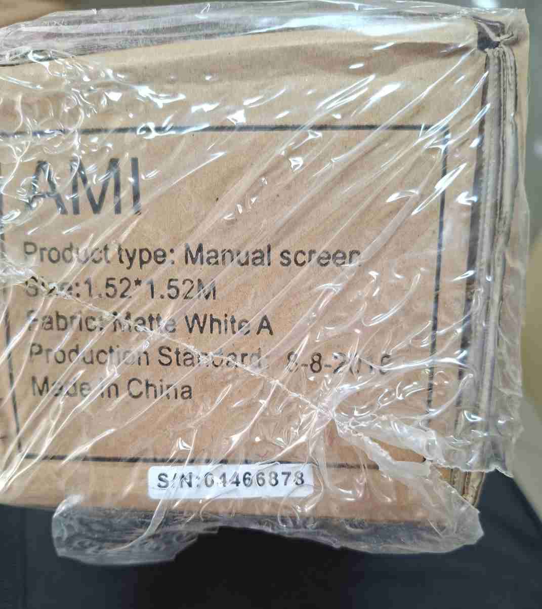 Telón proyector Pantalla manual 1.52m blanca