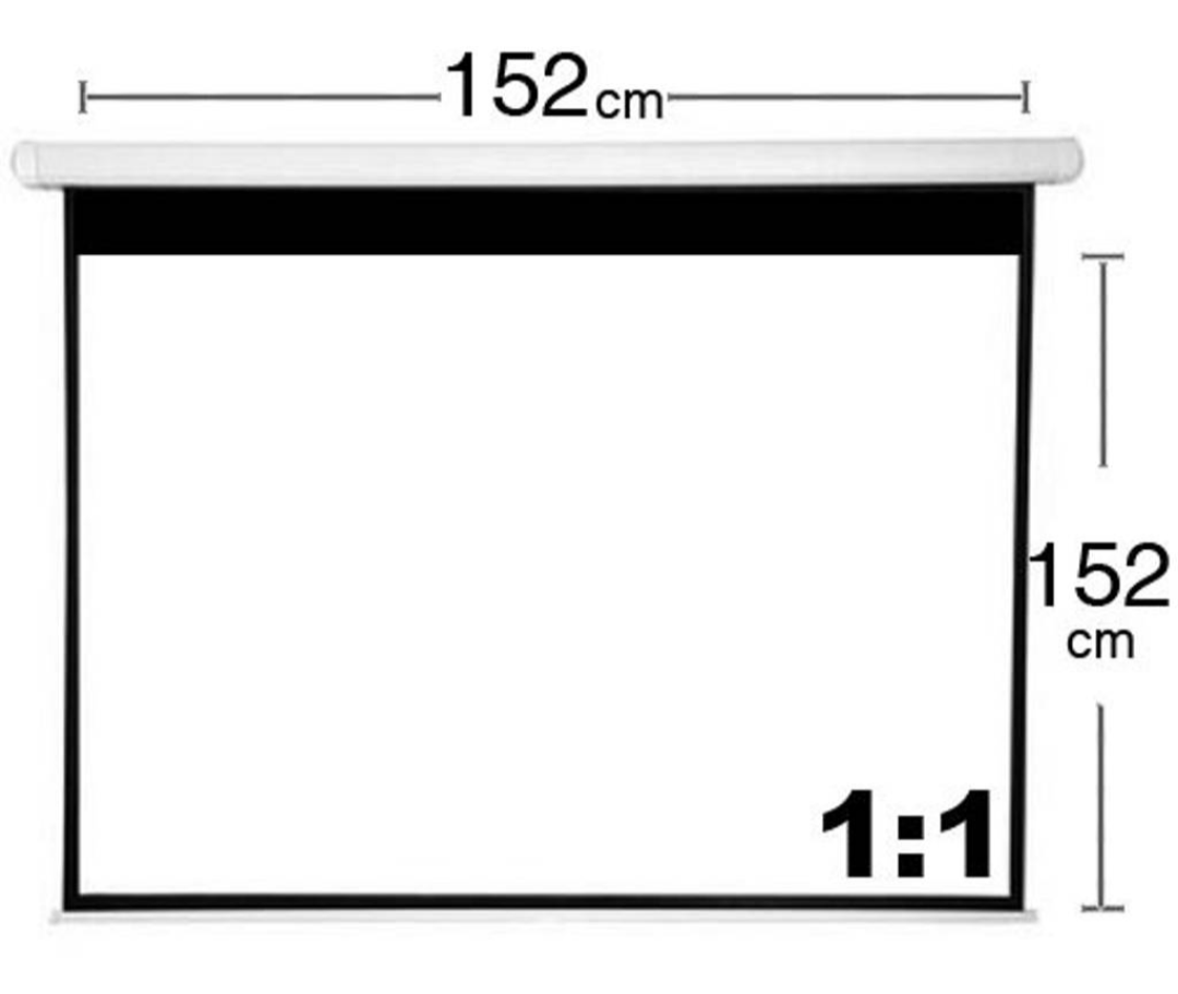 Telón proyector Pantalla manual 1.52m blanca - miniatura 3