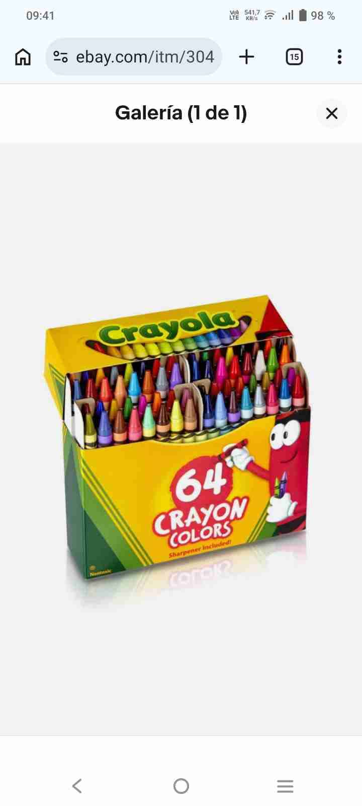 Set de crayones Crayola 64 colores
