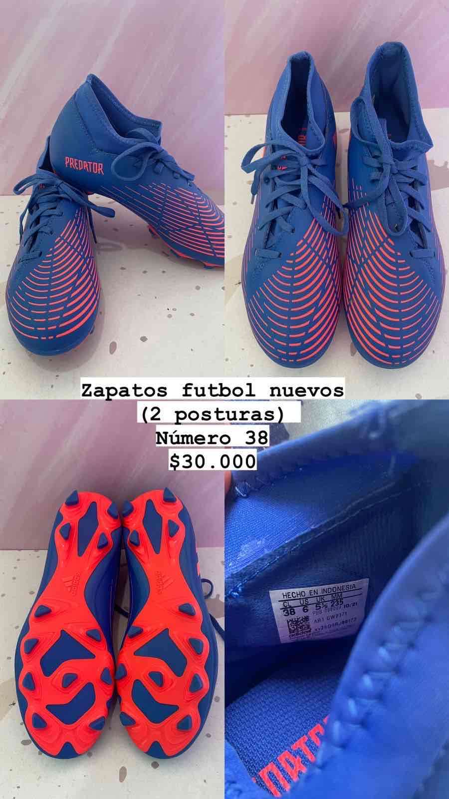 Zapatos de fútbol azules Predator - miniatura 2