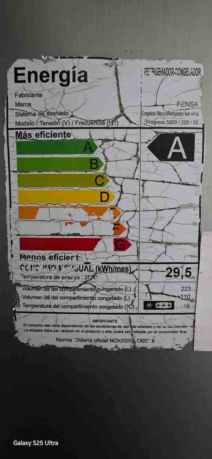 Refrigerador Fensa Progress 5800T - miniatura 4