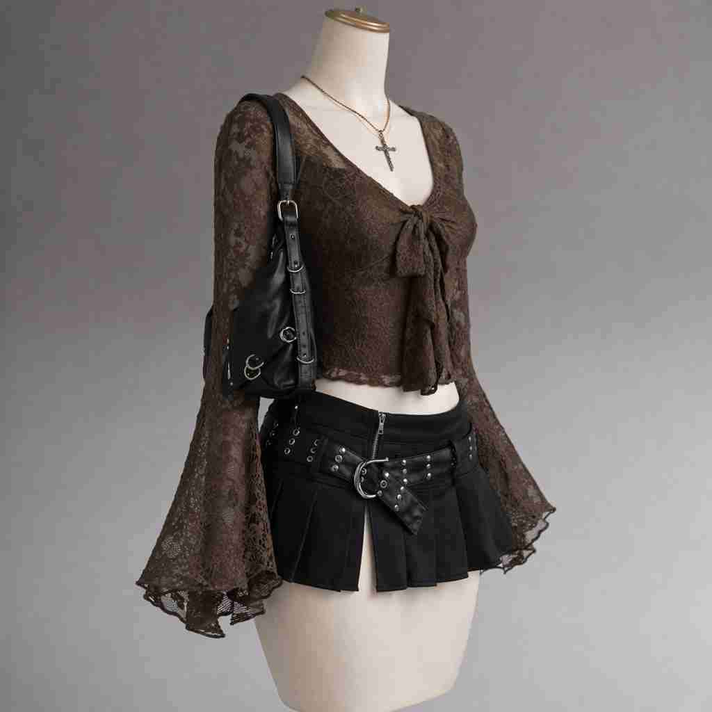 Blusa Y2k/Gothyc - Talla M - miniatura 4