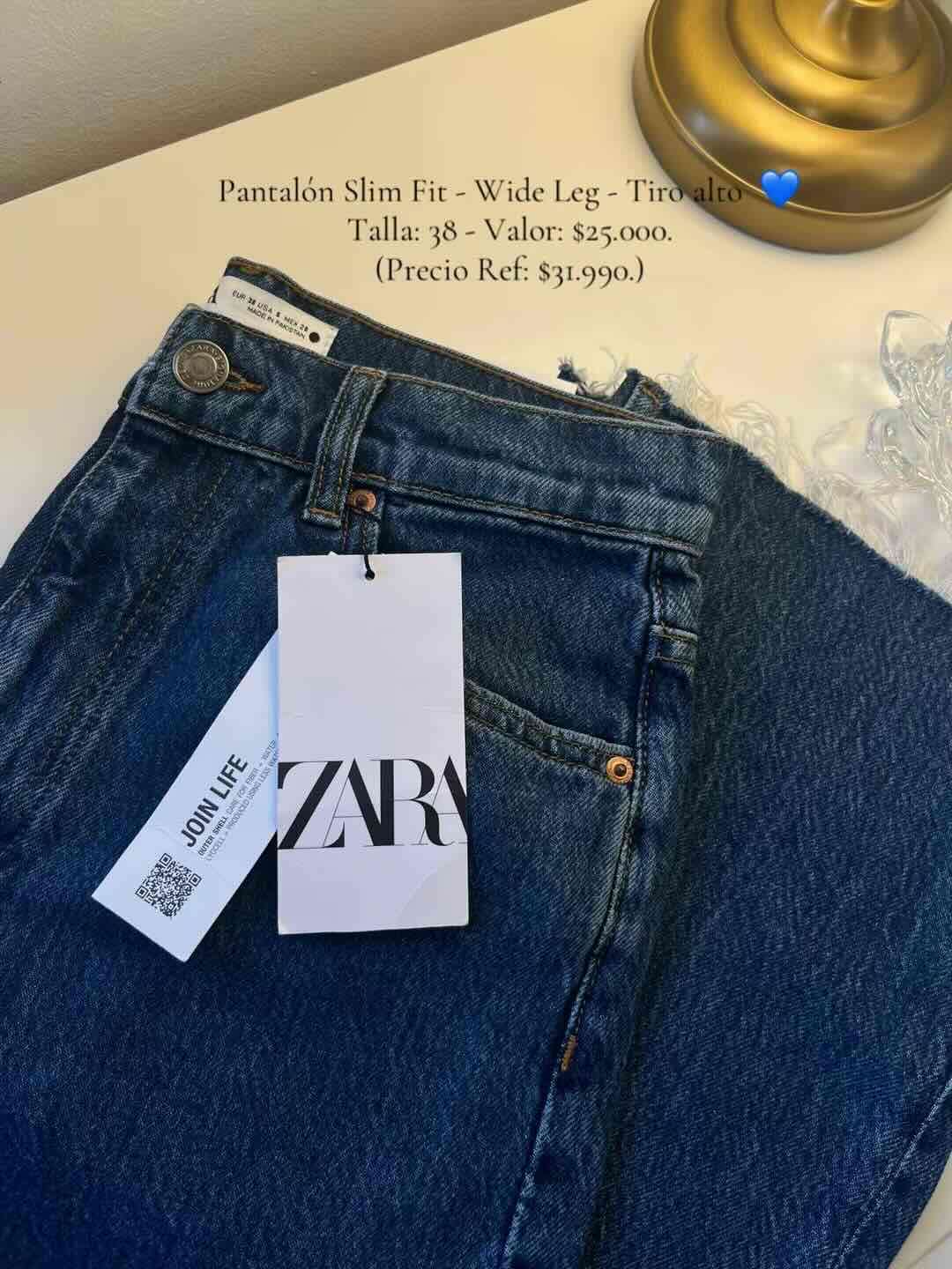 Pantalón ZARA - Slim Fit Azul
