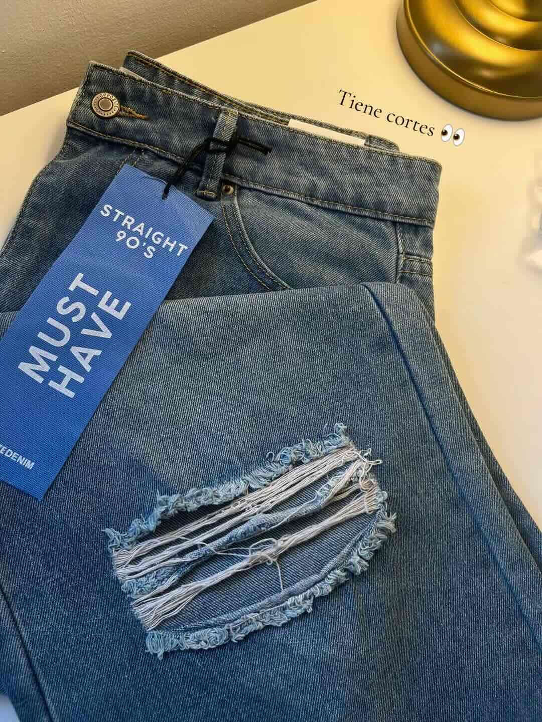 Pantalón Straight 90's Denim - miniatura 2