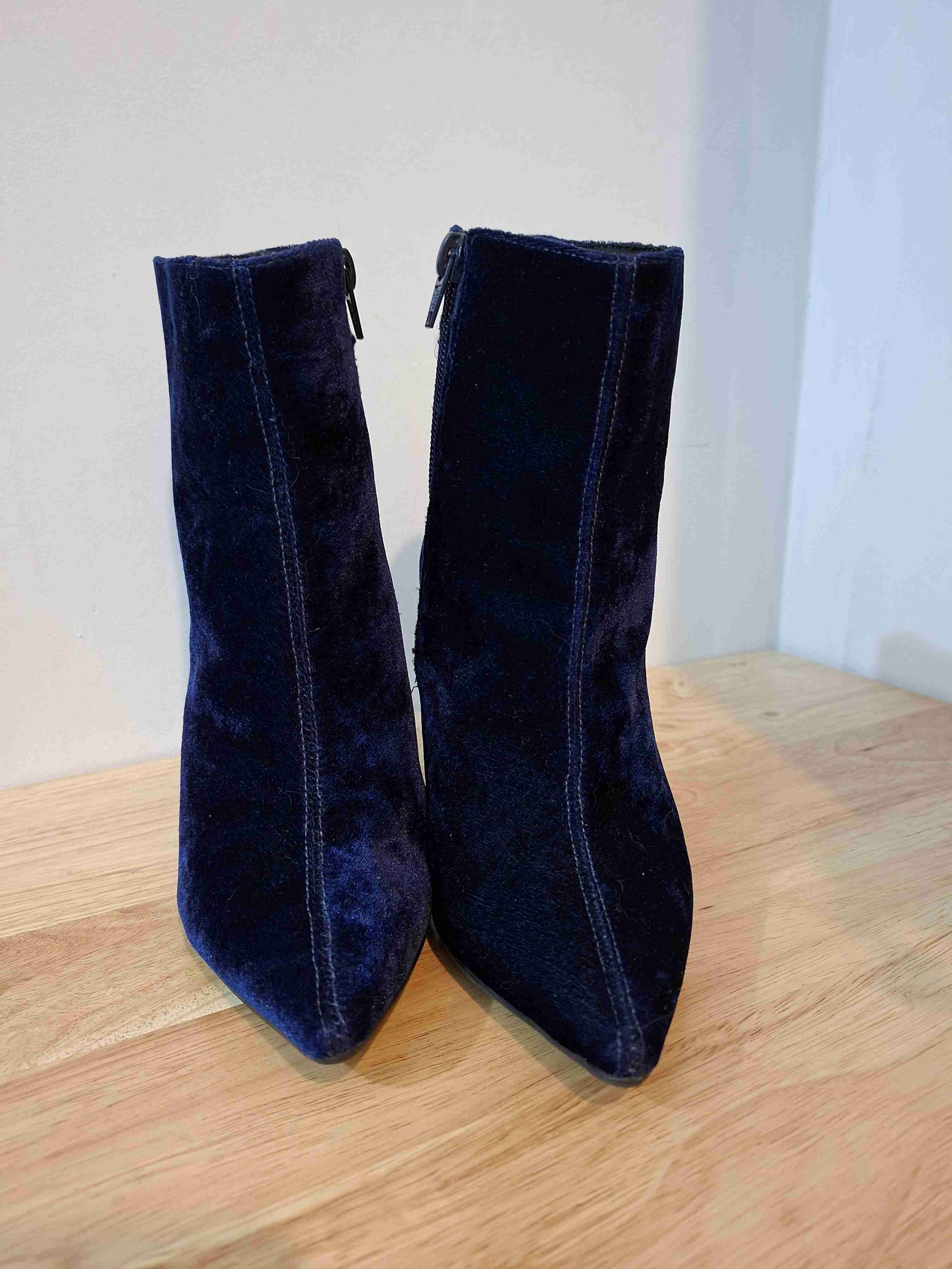 Botines de terciopelo azul ZATZ - miniatura 3