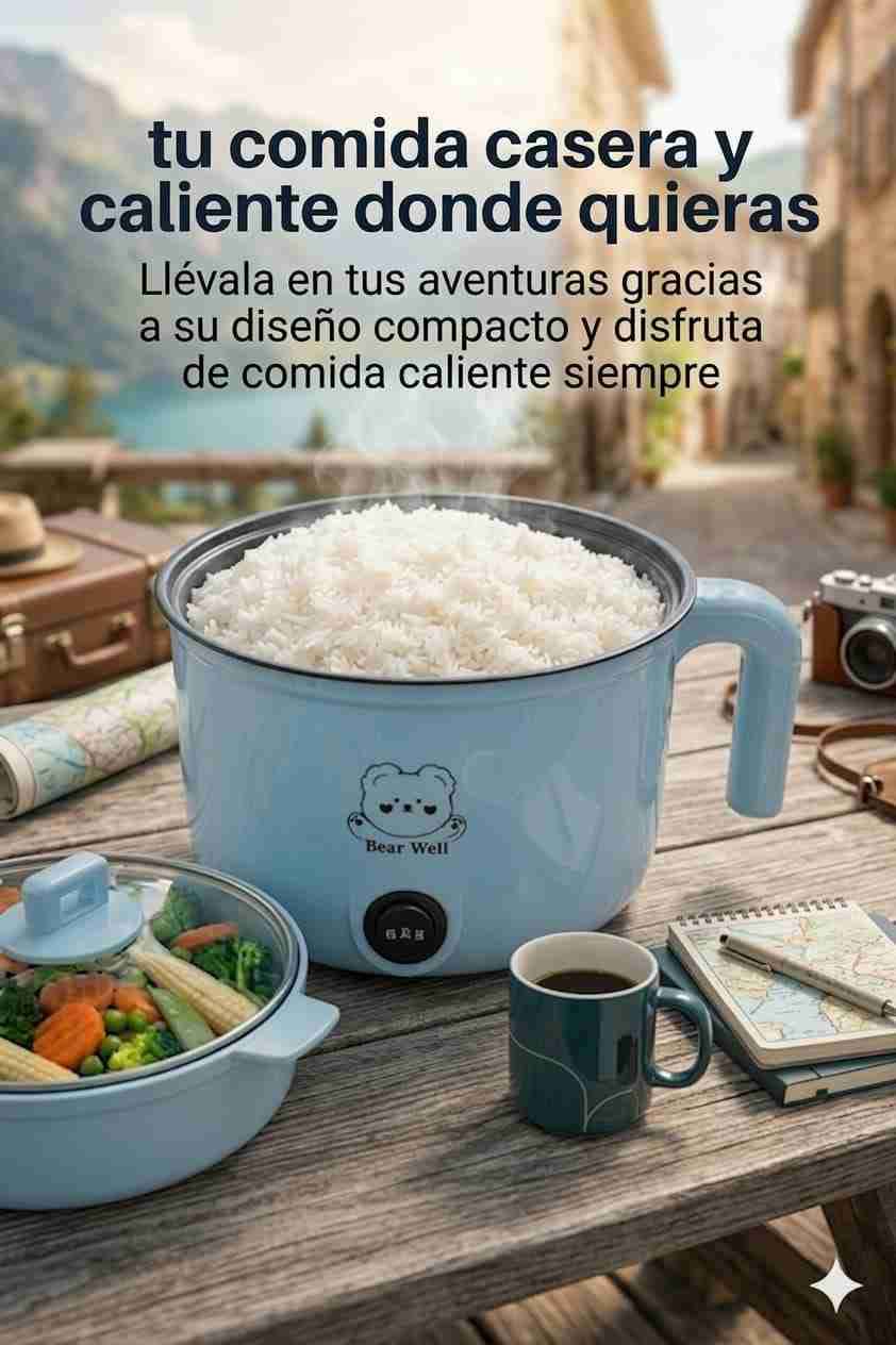 🫕Mini olla arrocera vaporera portátil - miniatura 2