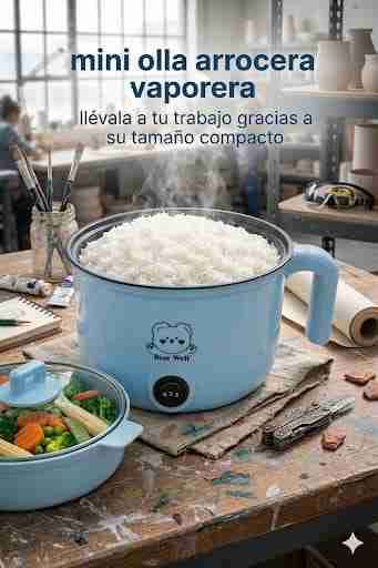 🫕Mini olla arrocera vaporera portátil - miniatura 3