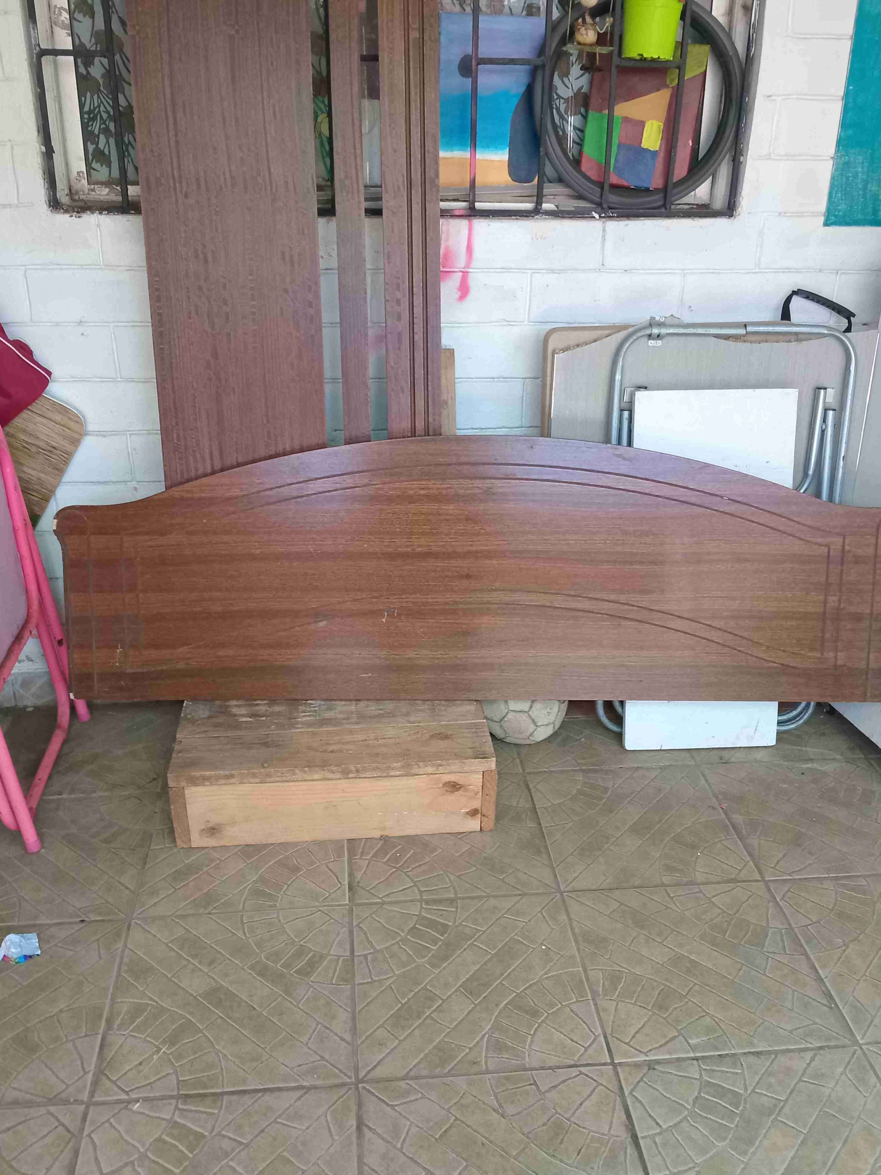 Respaldo de cama individual madera - miniatura 2