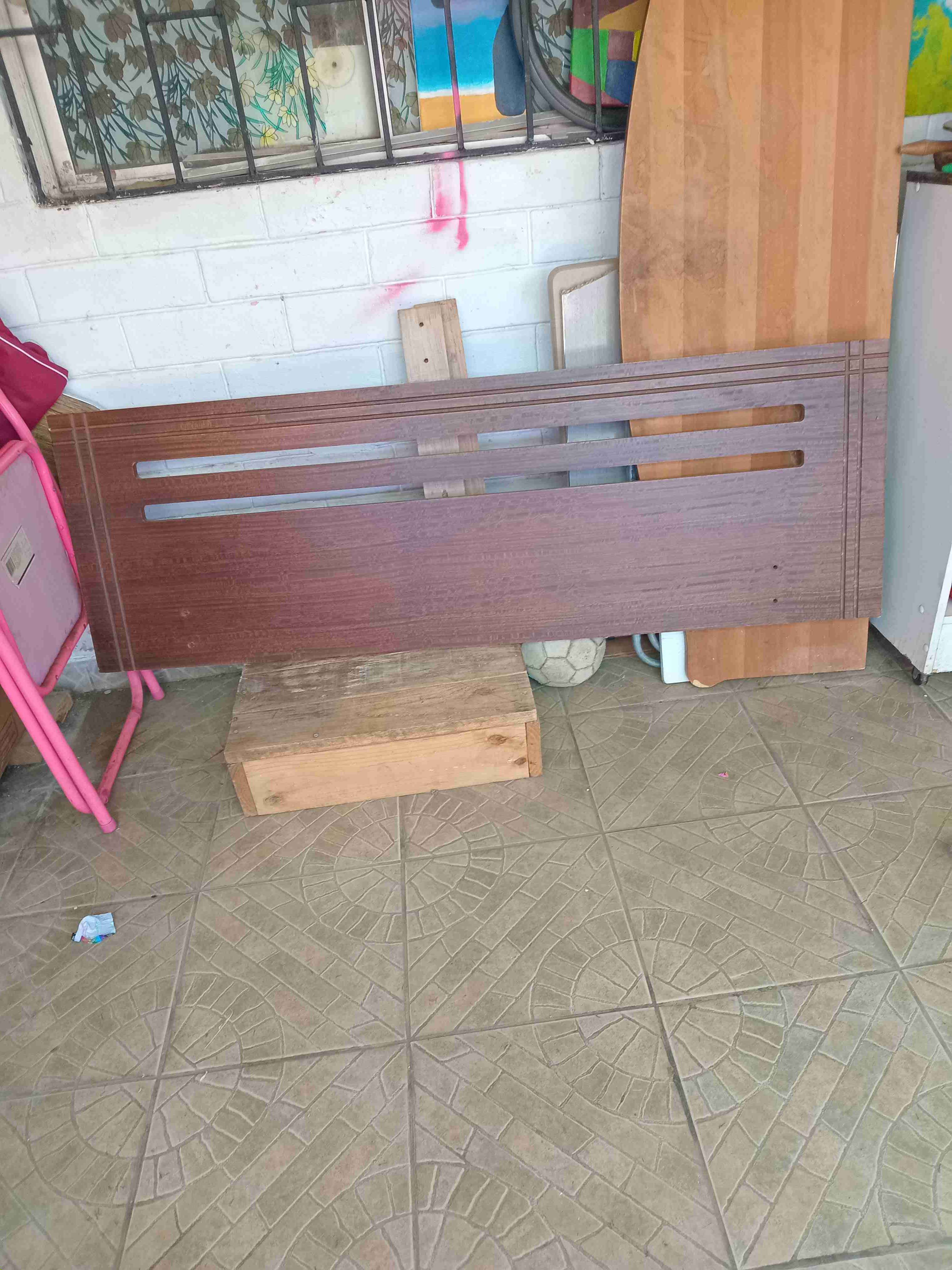 Respaldo de cama individual madera - miniatura 4