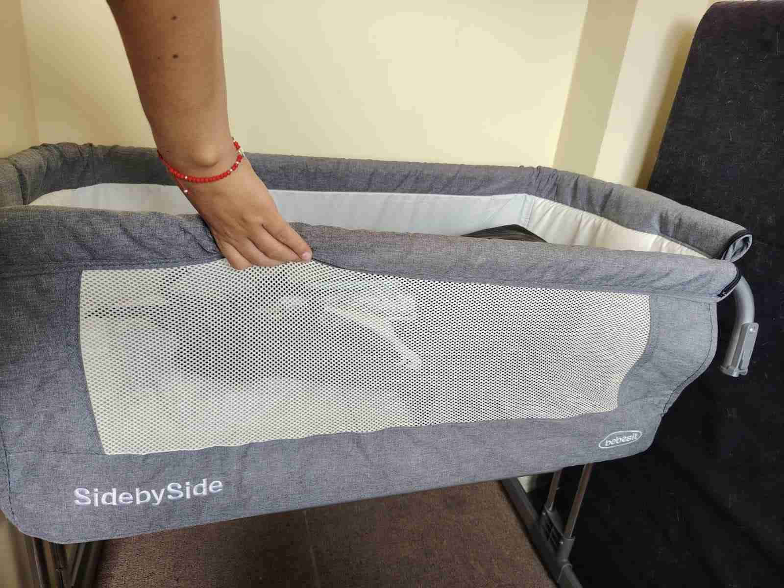 Cuna colecho Side by Side gris