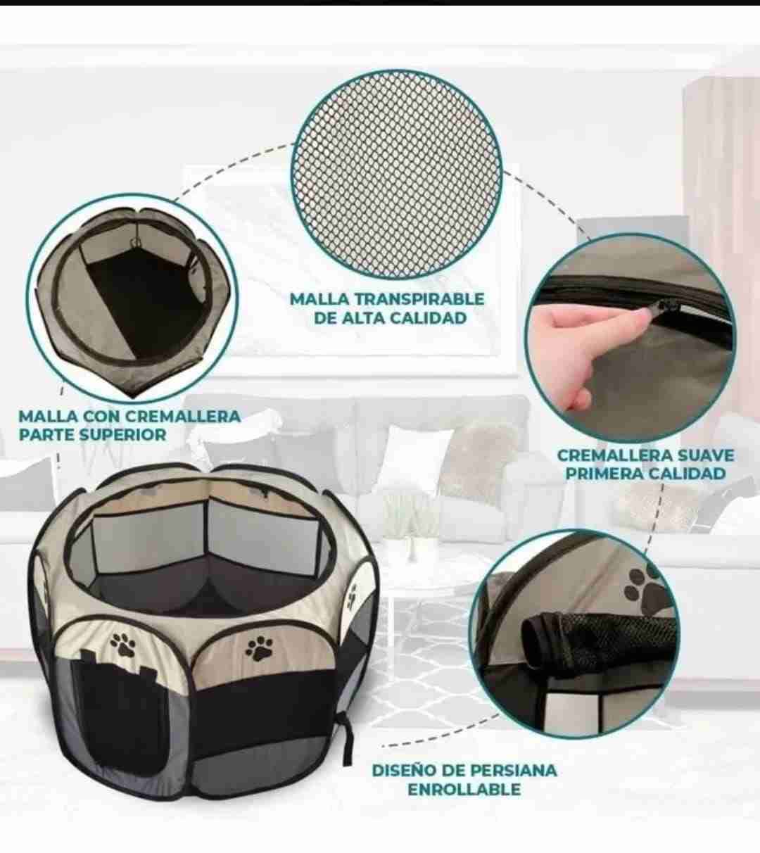 Corral para mascota XL plegable portátil - miniatura 3