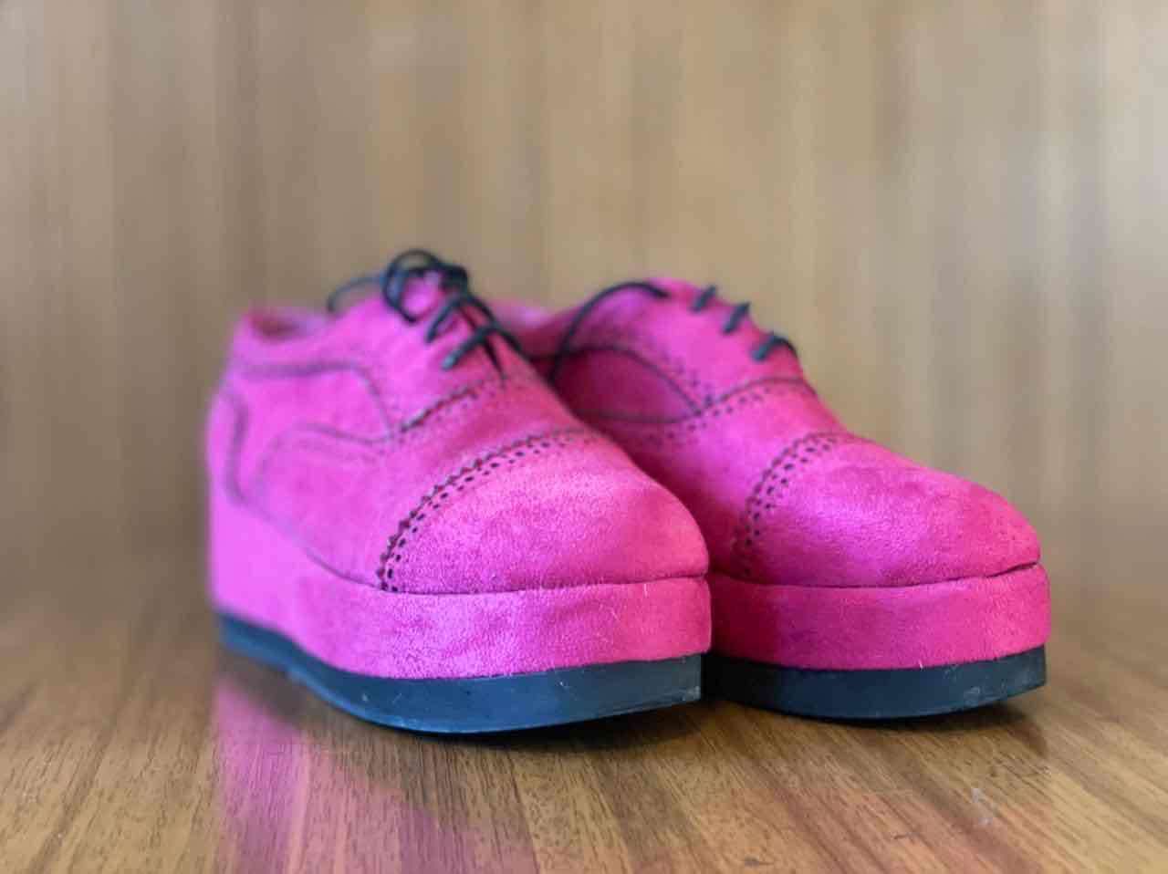 Zapatos rosados con plataforma,talla 35