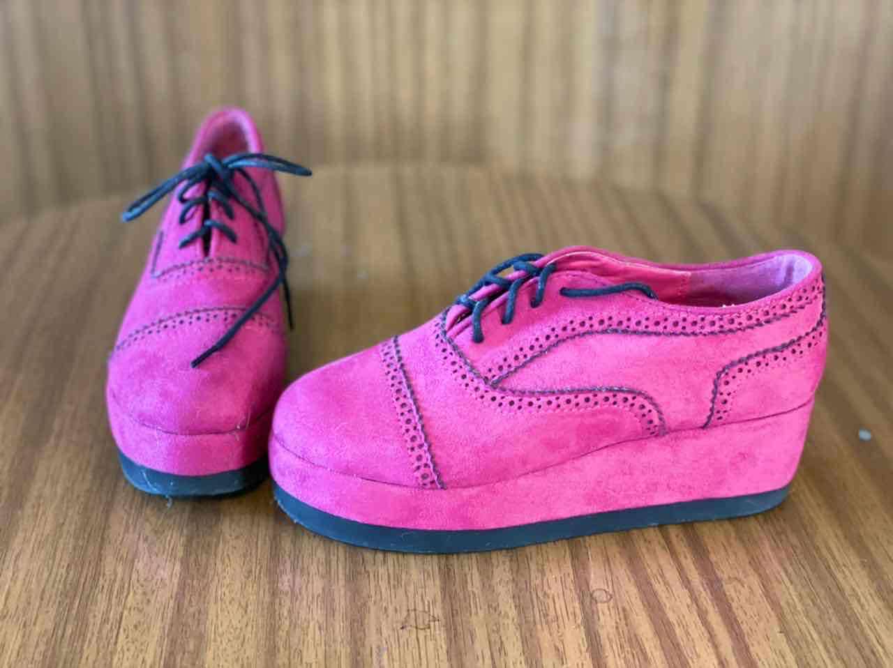 Zapatos rosados con plataforma,talla 35 - miniatura 2