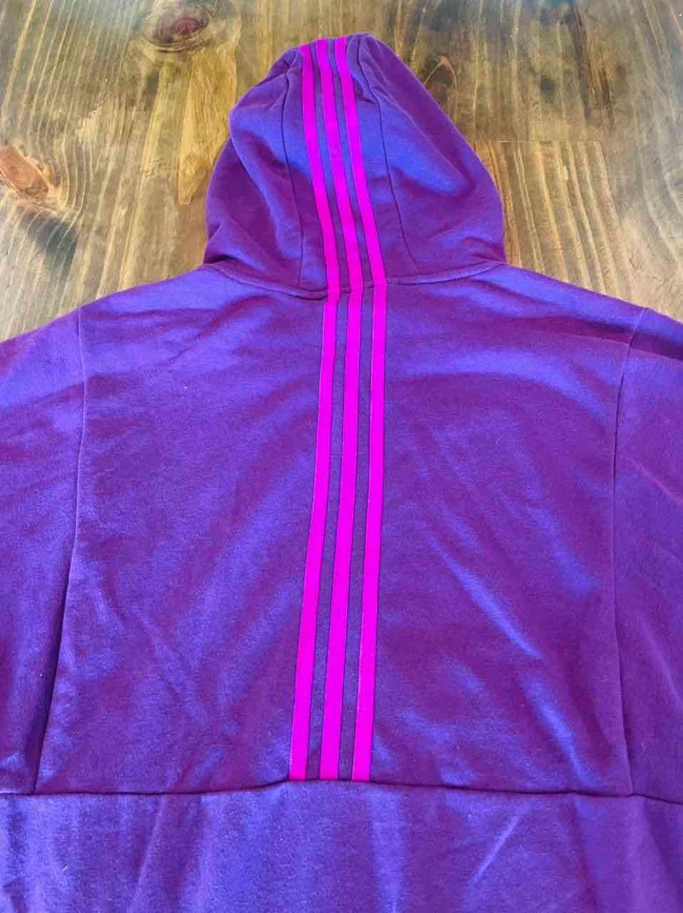 Polerón morado con capucha Adidas,talla S - miniatura 3