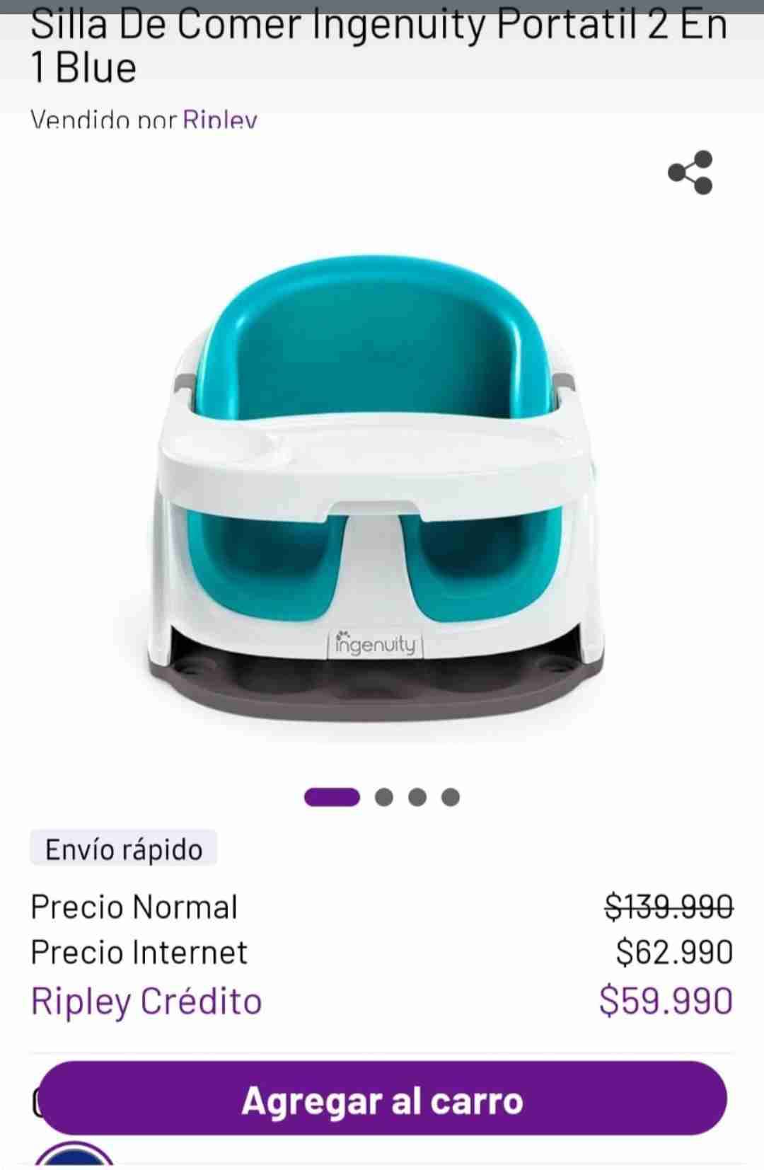 Silla alimenticia para bebé Ingenuity - 2