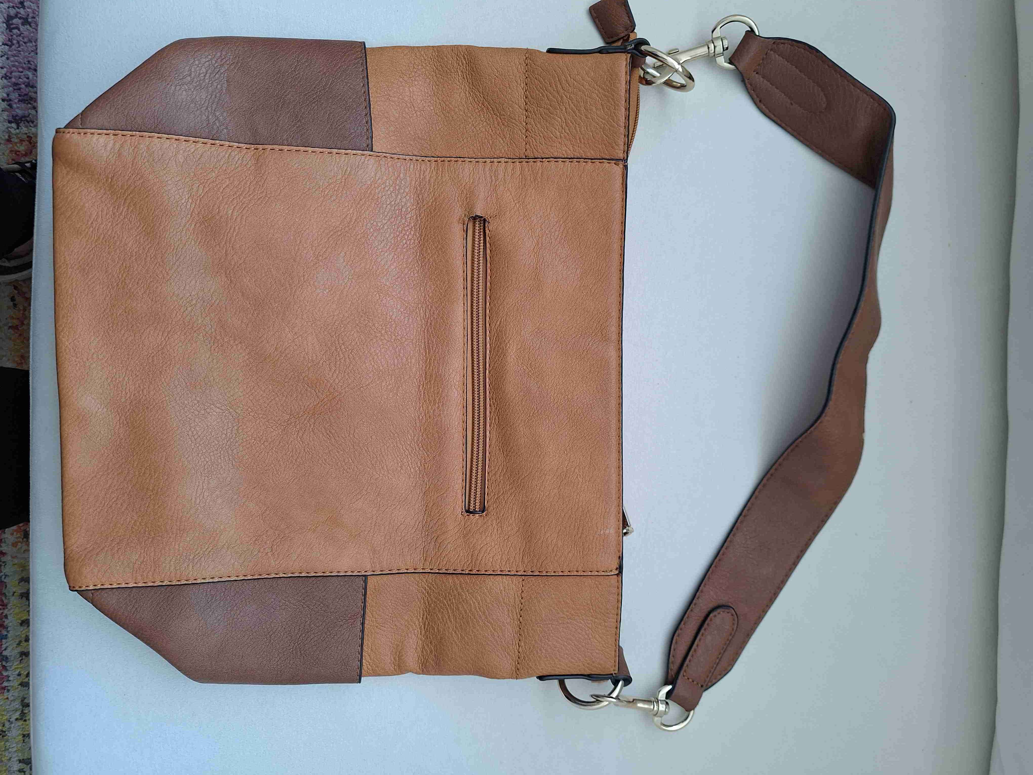 Bolso de cuero bicolor Amphora - miniatura 2