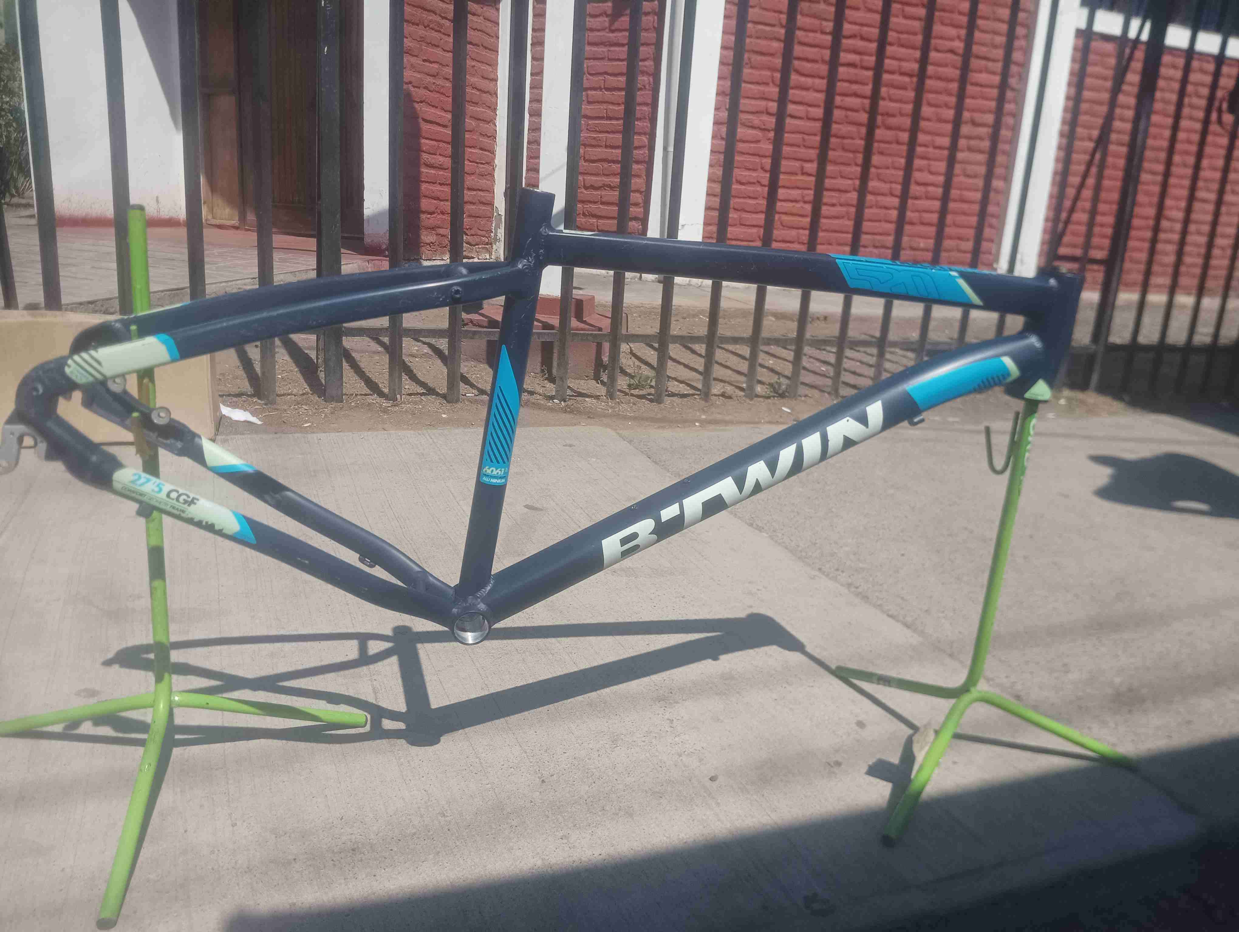 Marco de bicicleta Rockrider azul - miniatura 2