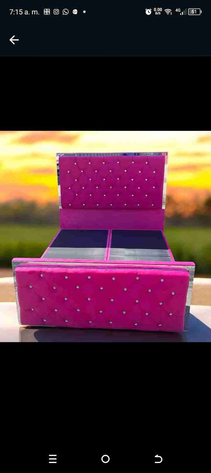 Cama doble respaldo con espejo - miniatura 4