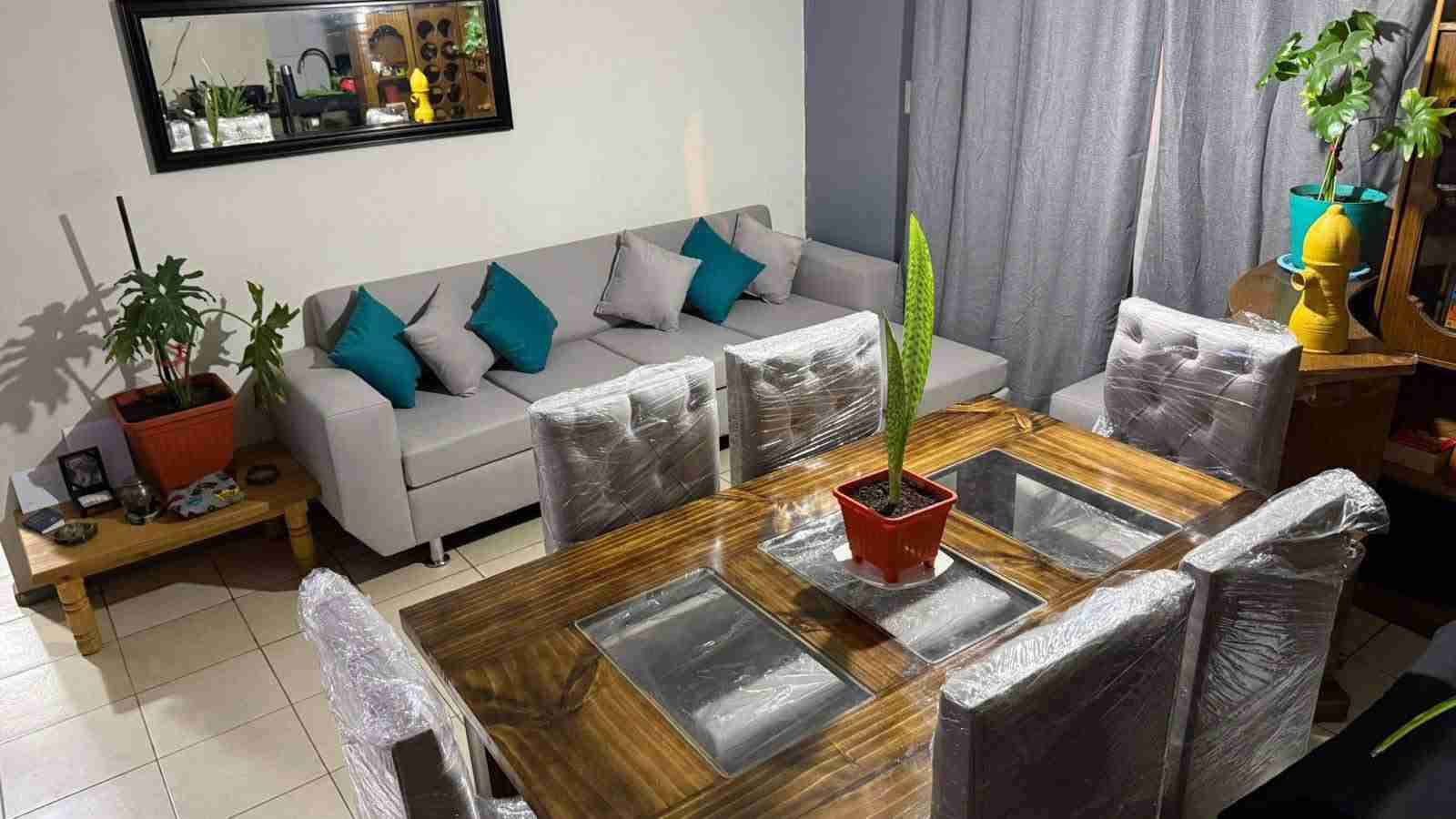 Juego comedor mesa vidrio - miniatura 5