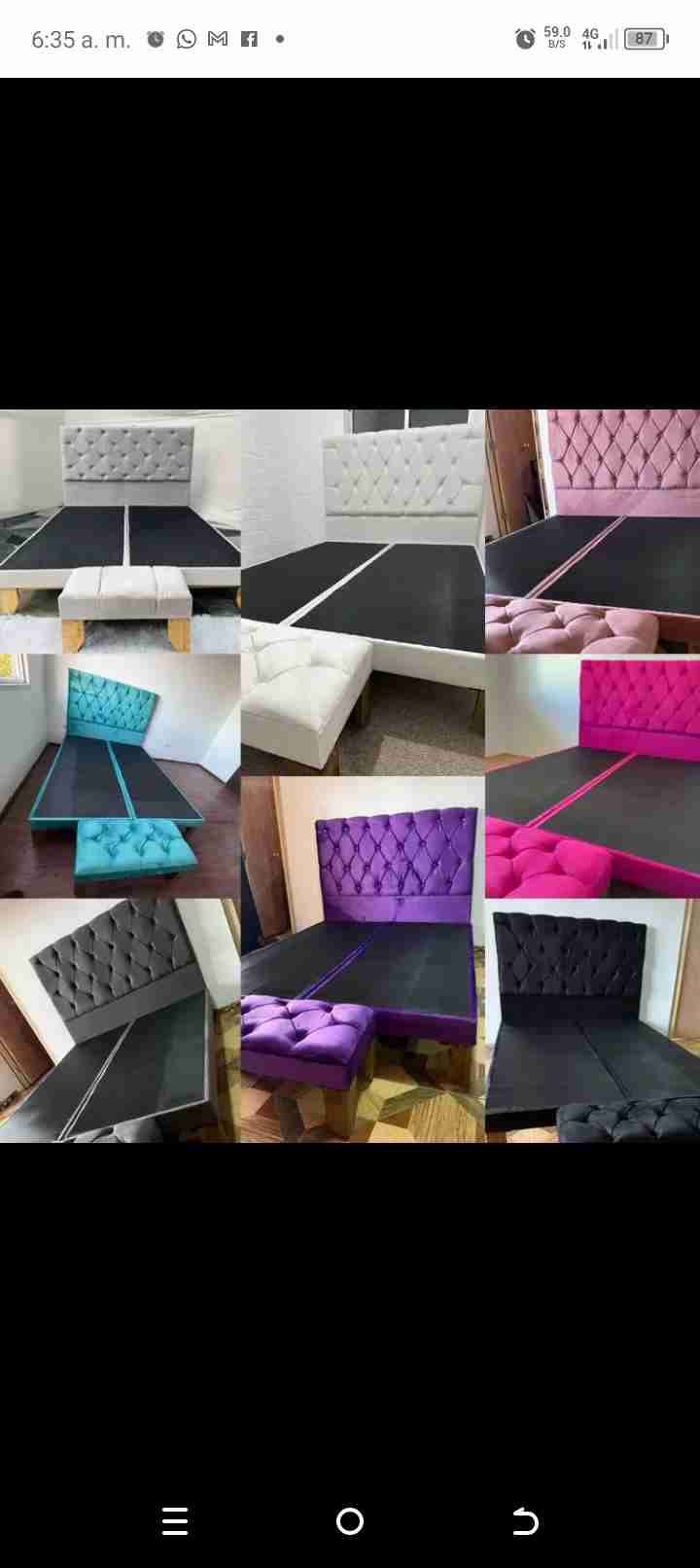 Camas tapizadas coloridas - miniatura 4