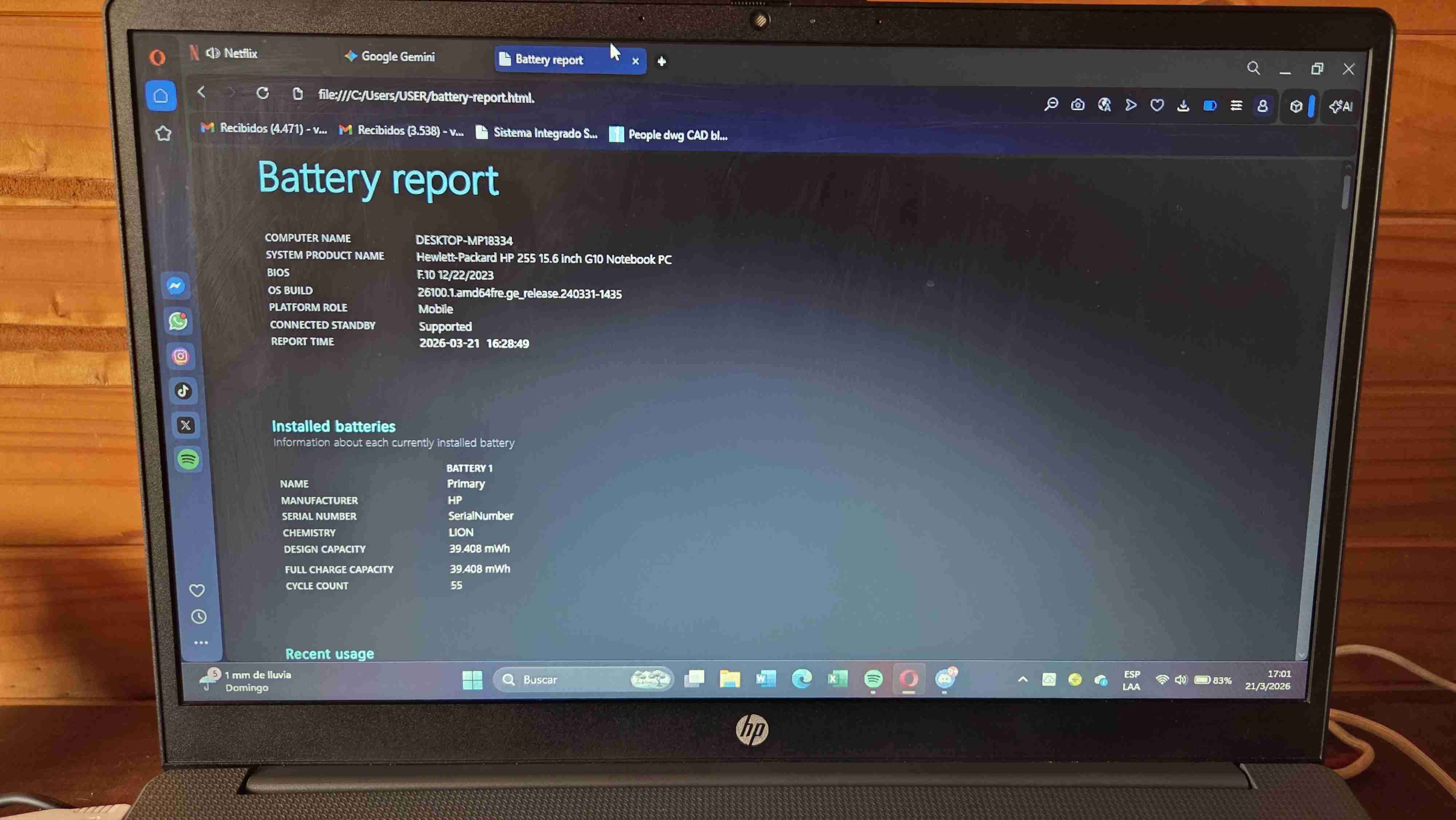 Notebook HP 255 G10 | Ryzen 5 7530U | 8GB RAM - miniatura 4
