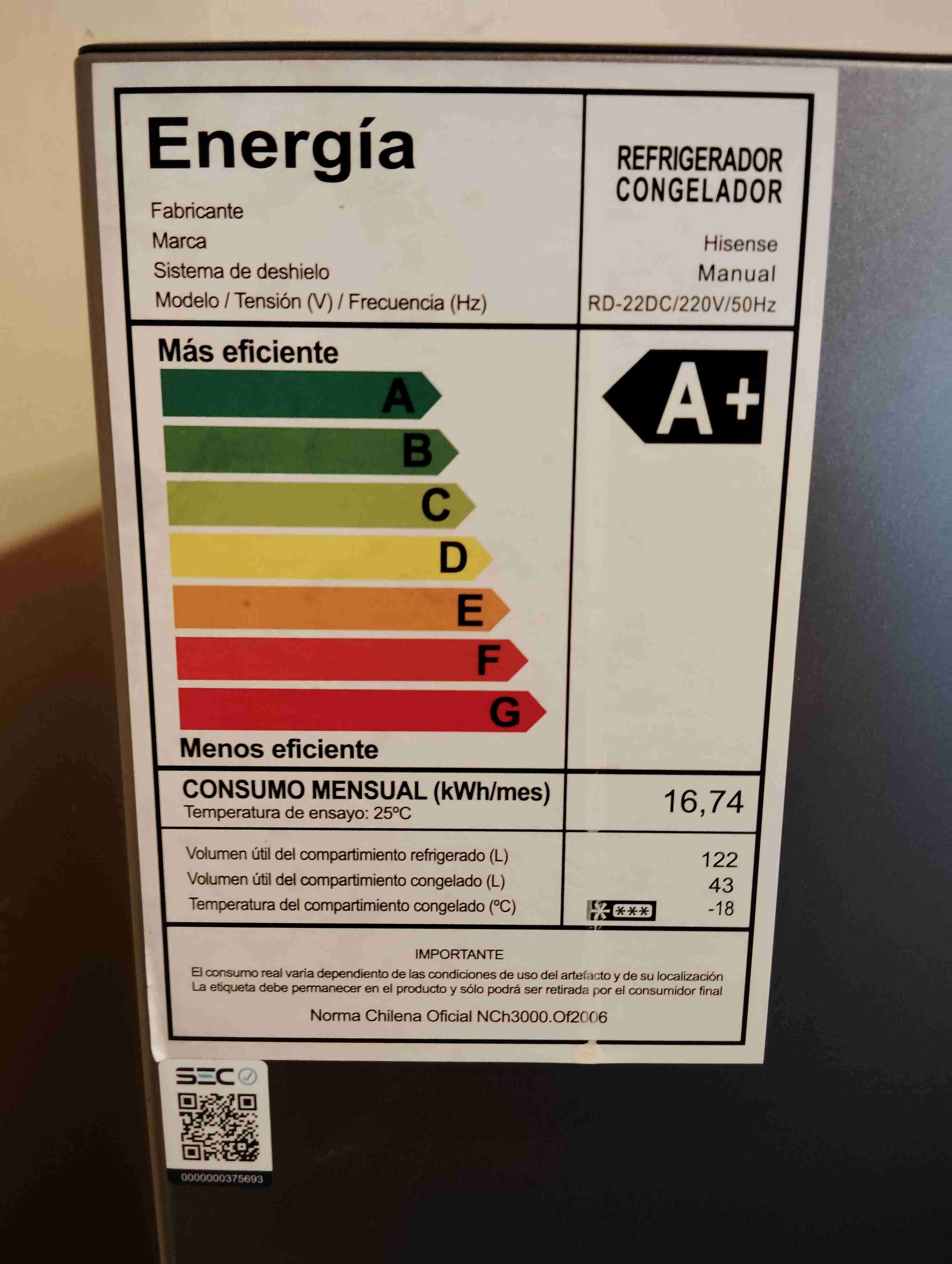 Refrigerador Hisense 165 ltrs - 4