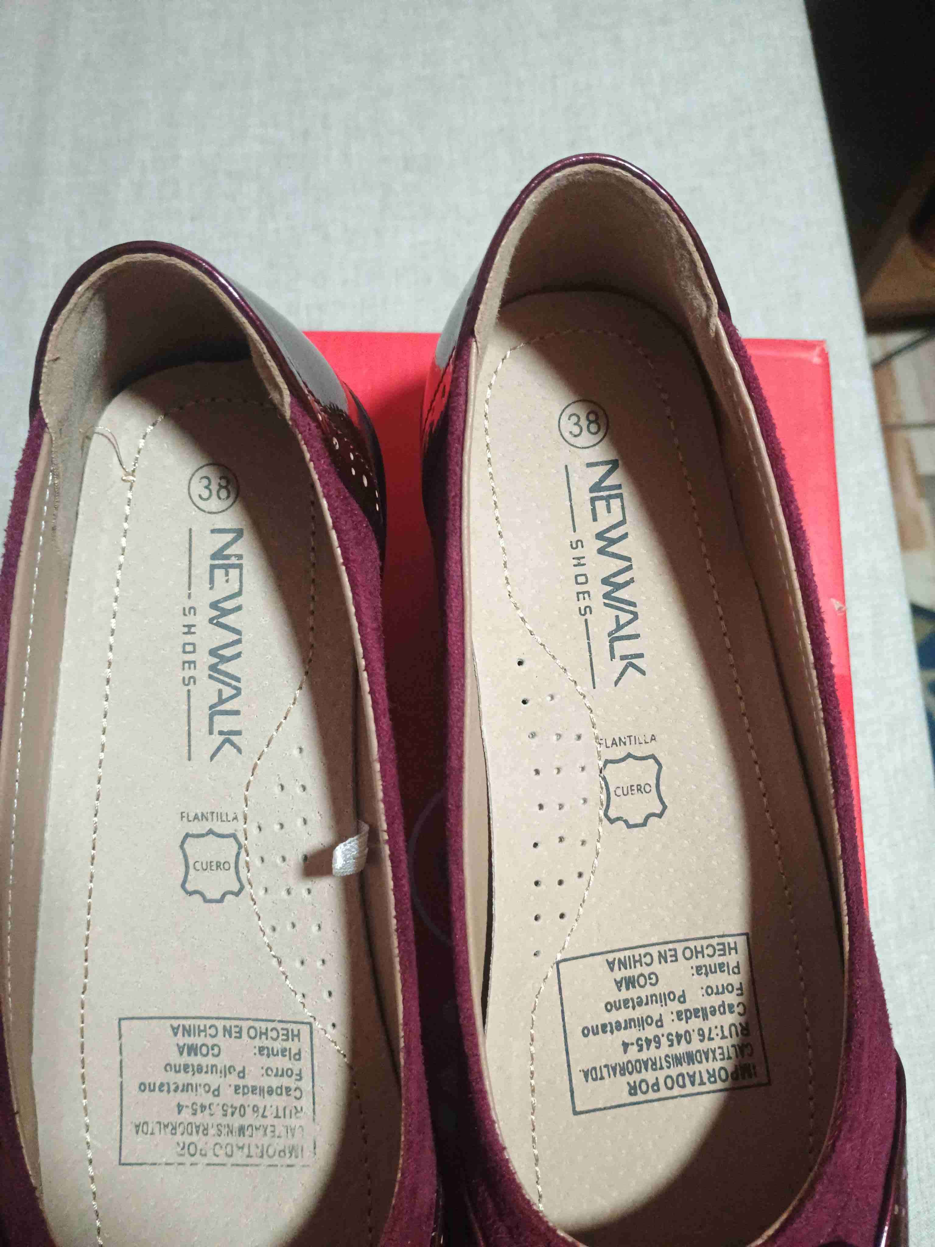 Zapatos planos burdeos New Walk - miniatura 2
