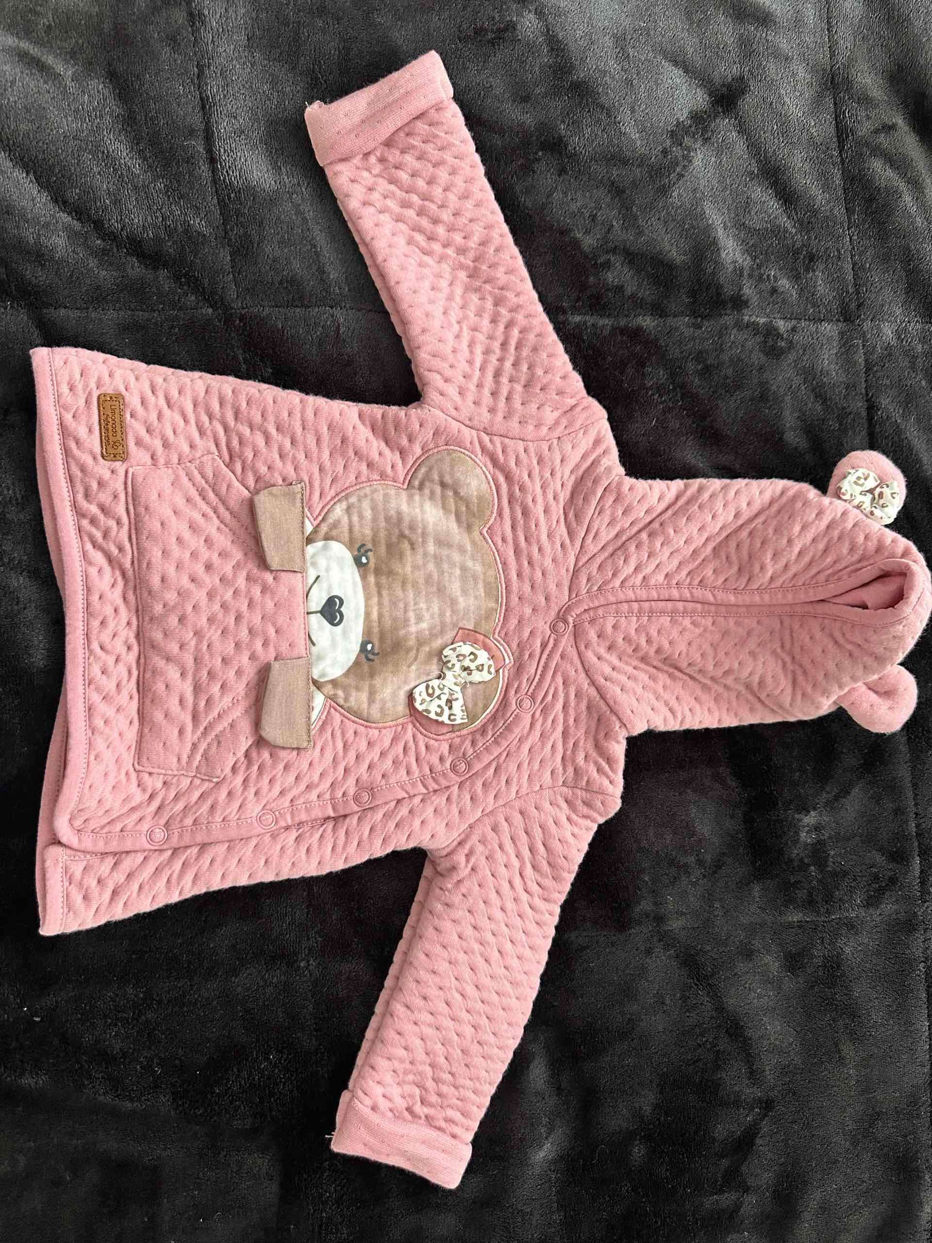 Conjunto rosa con oso para bebé 3 meses - miniatura 2