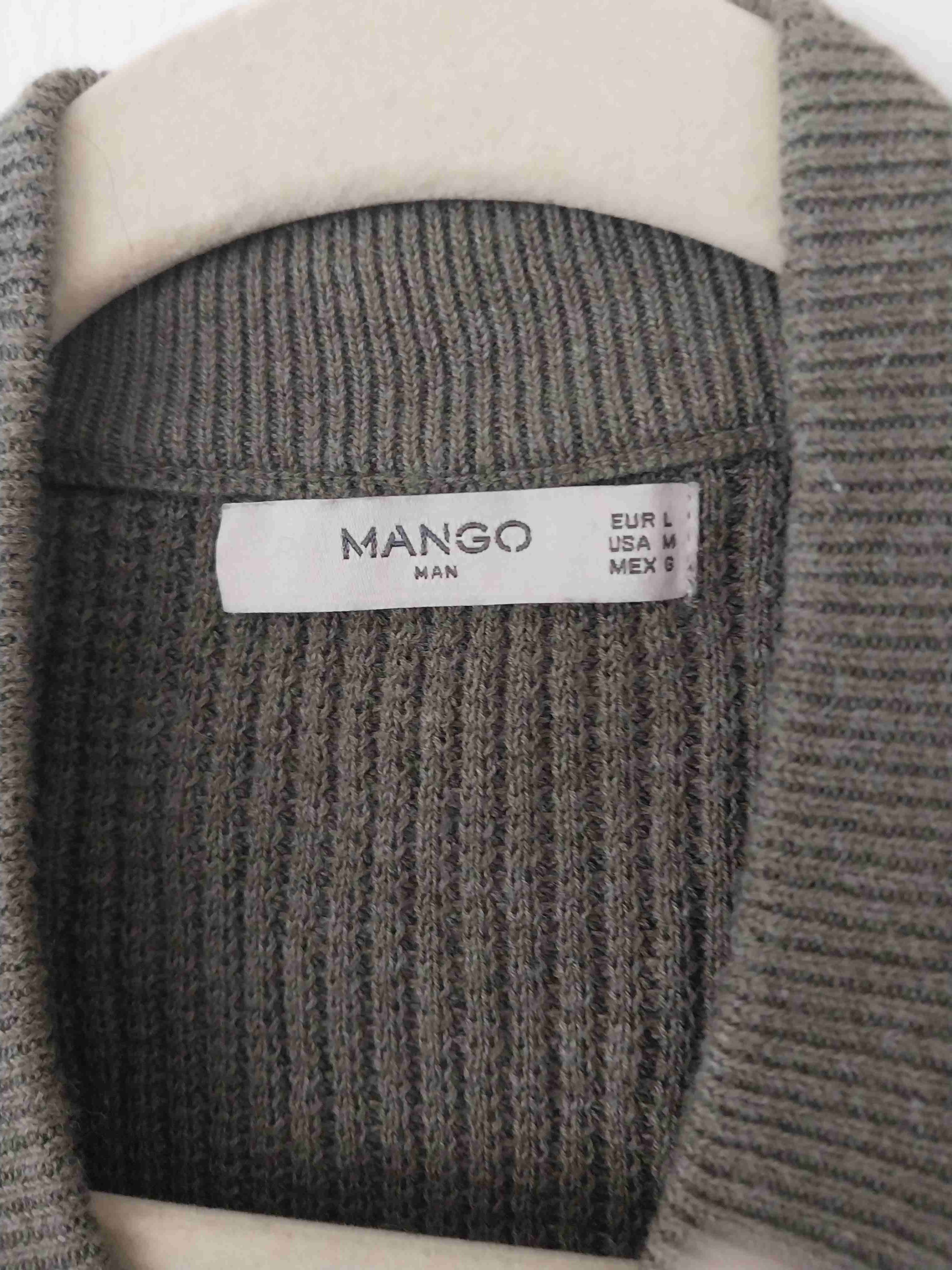 Cardigan verde militar de cierre Mango - miniatura 2
