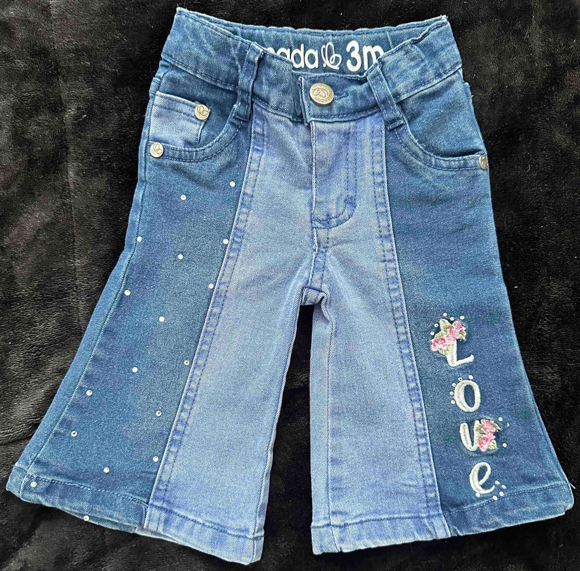 Jeans bicolor niña 3M - miniatura 2