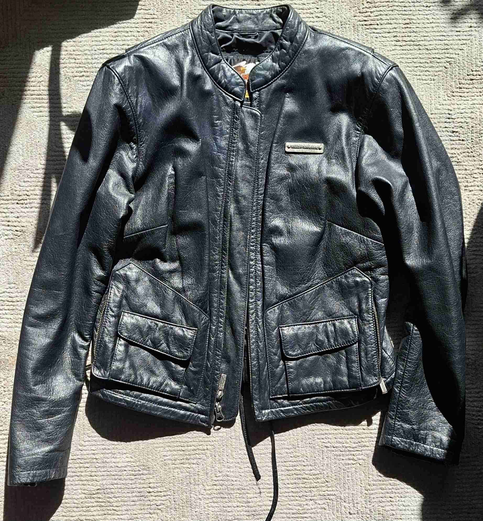 Chaqueta de cuero negra Harley-Davidson