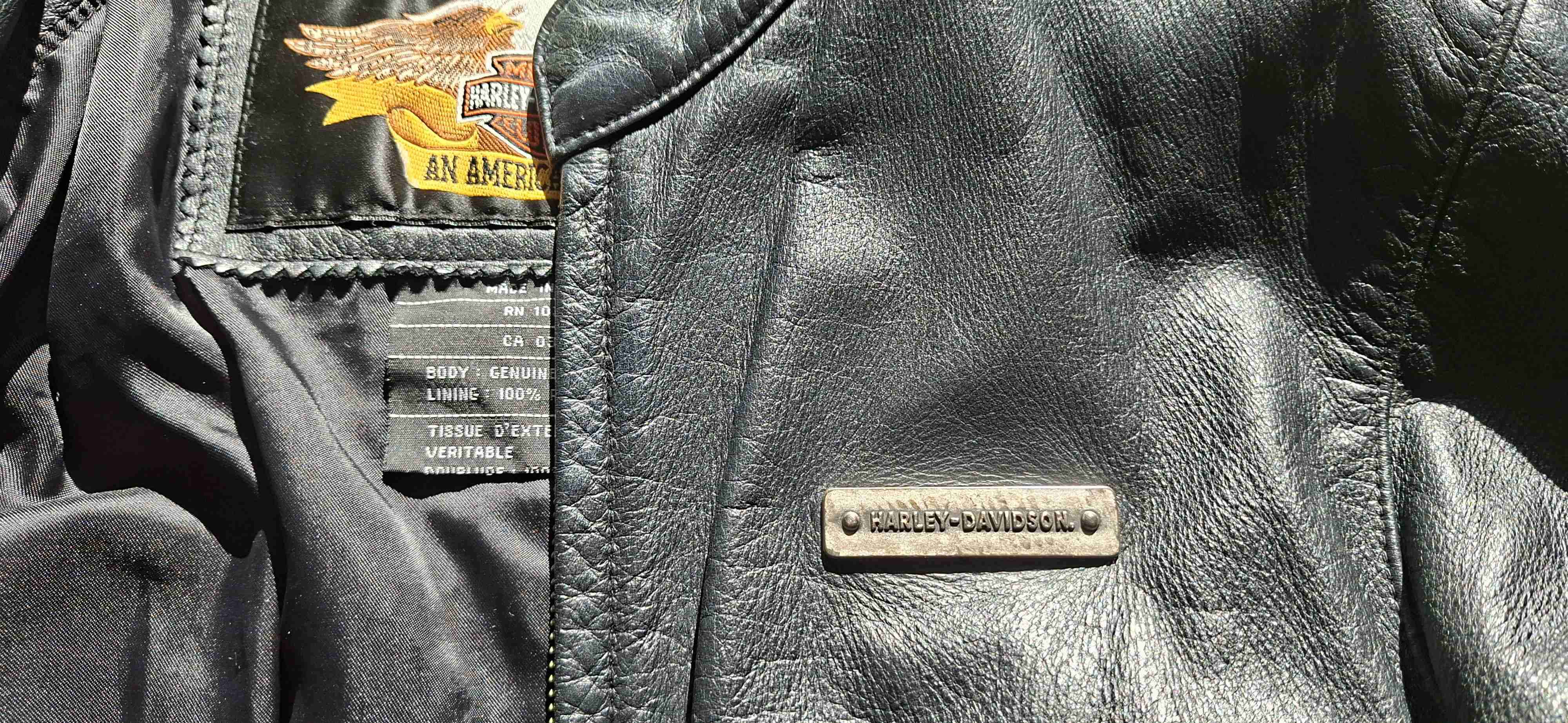 Chaqueta de cuero negra Harley-Davidson - miniatura 3