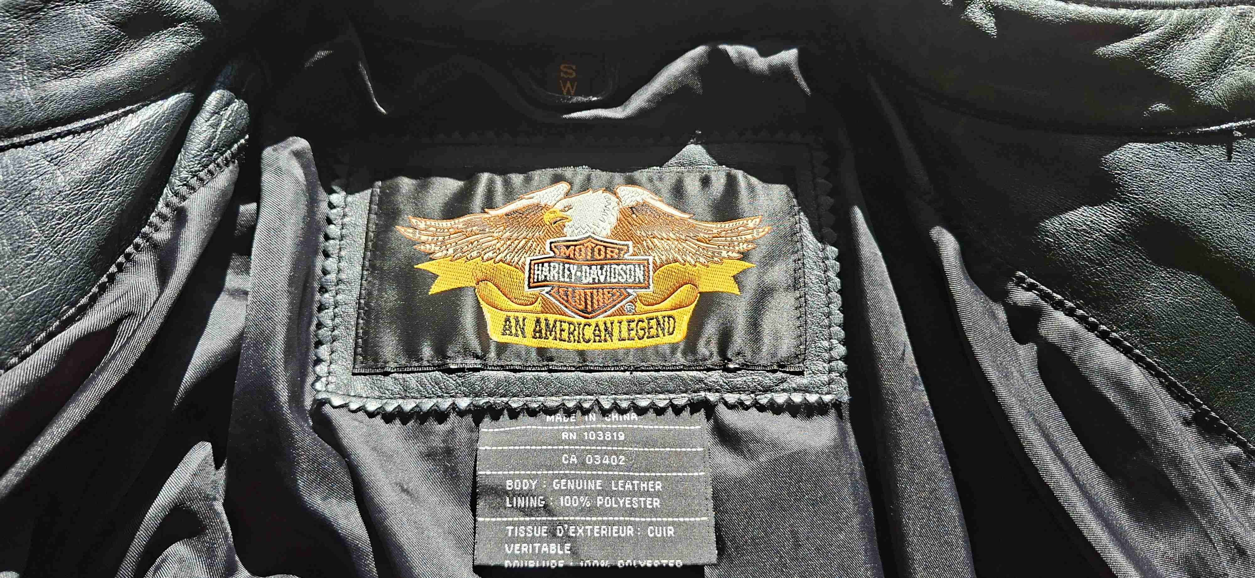 Chaqueta de cuero negra Harley-Davidson - miniatura 4