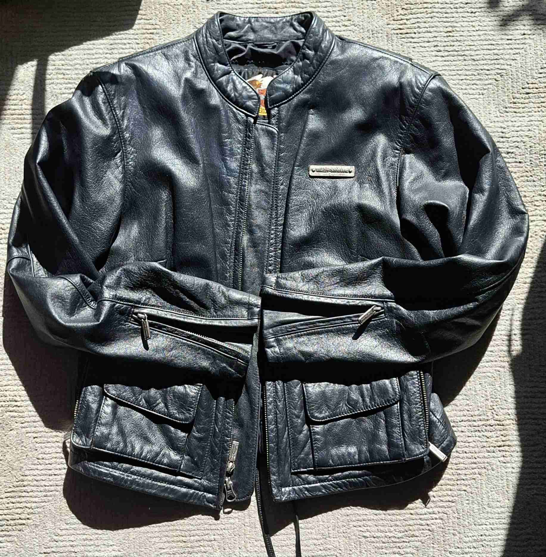 Chaqueta de cuero negra Harley-Davidson - miniatura 5