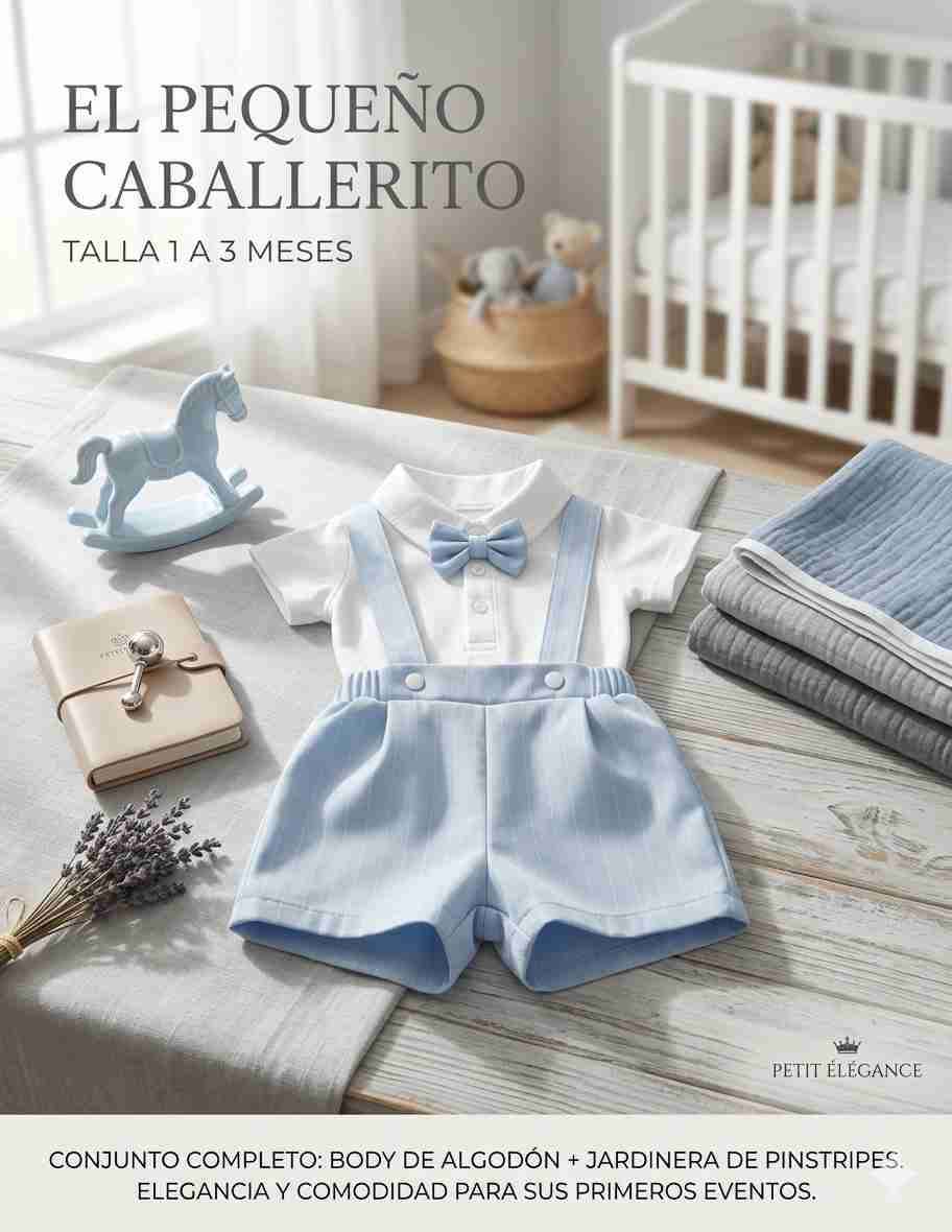 Conjunto niño azul 1 a 3 meses