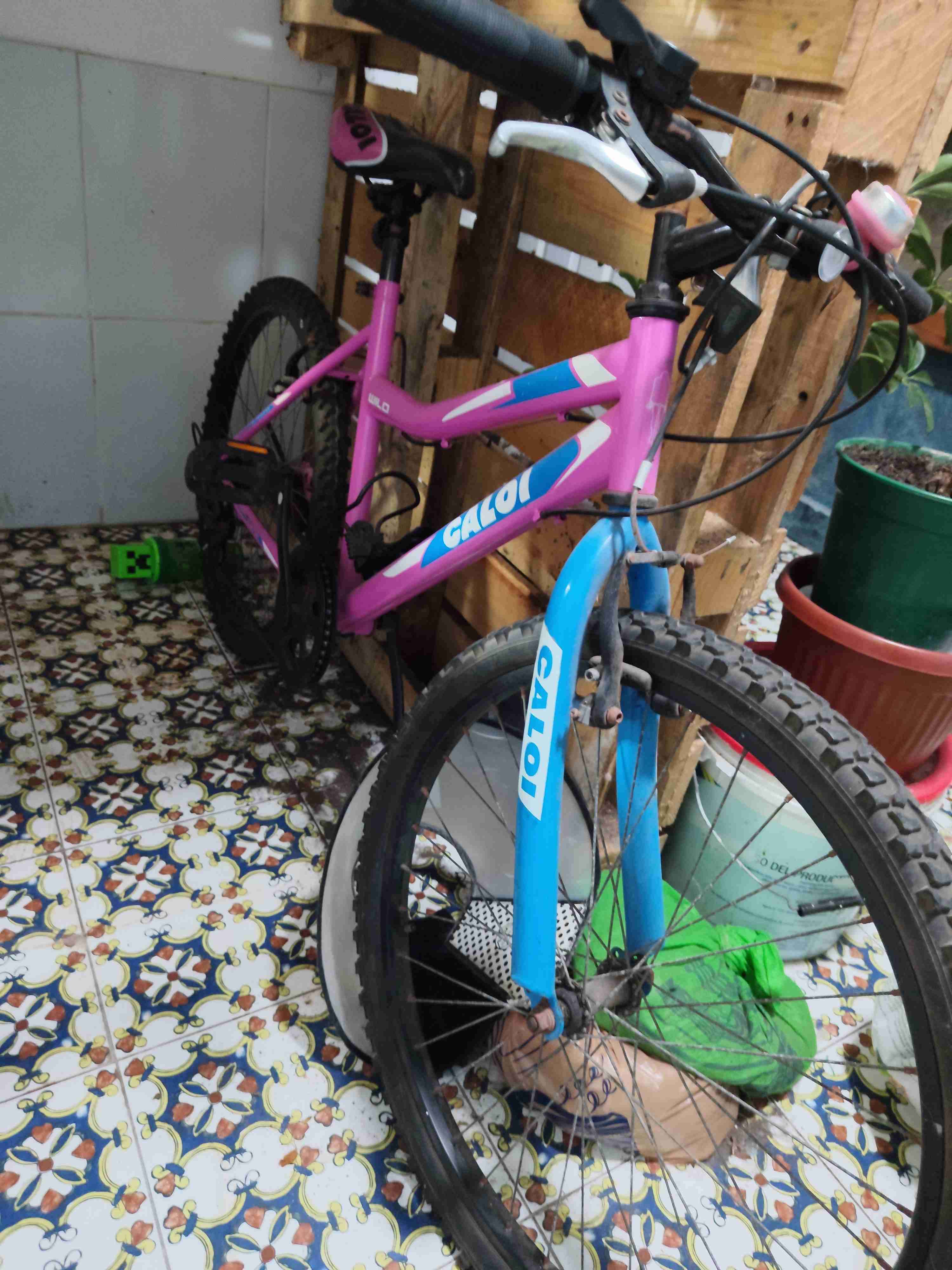 Bicicleta rosa Caloi montaña aro 24