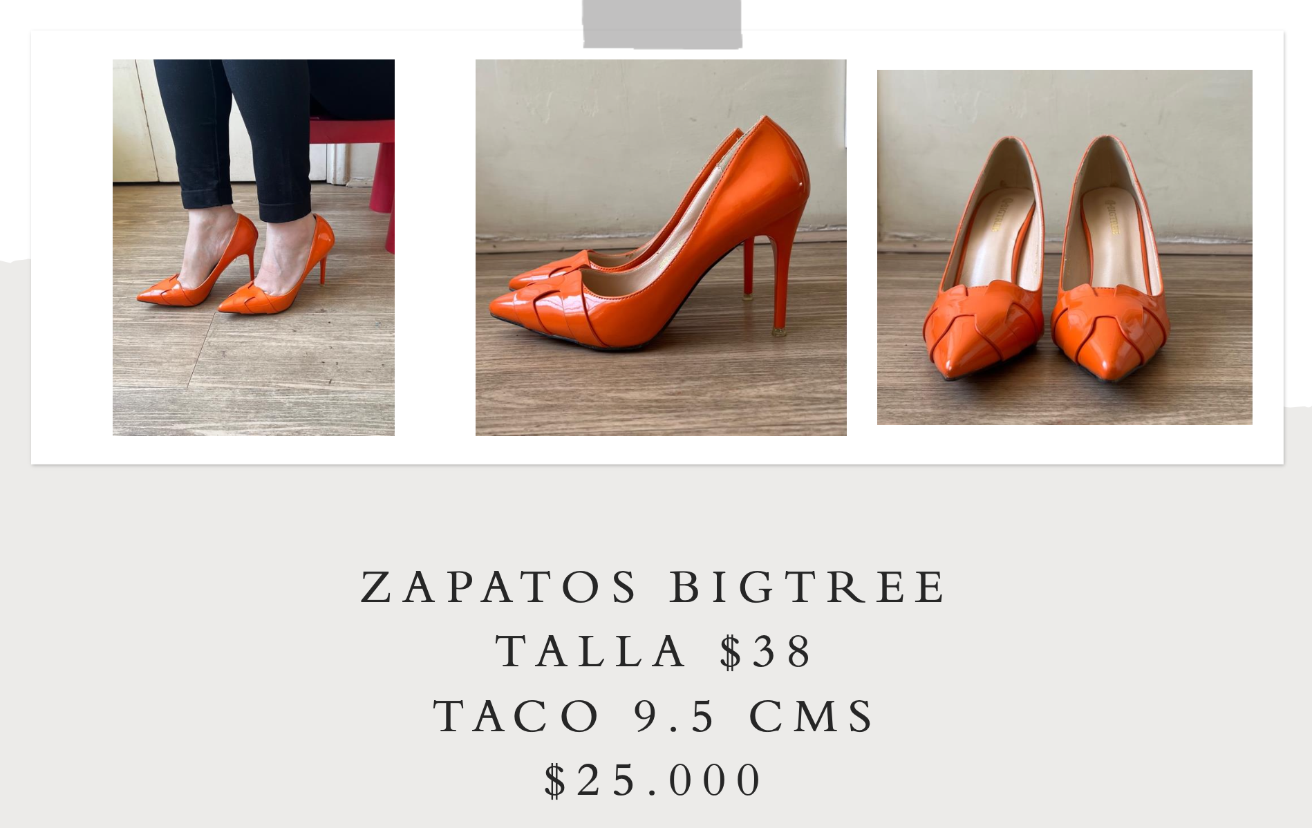 Tacones naranjos en punta - miniatura 4