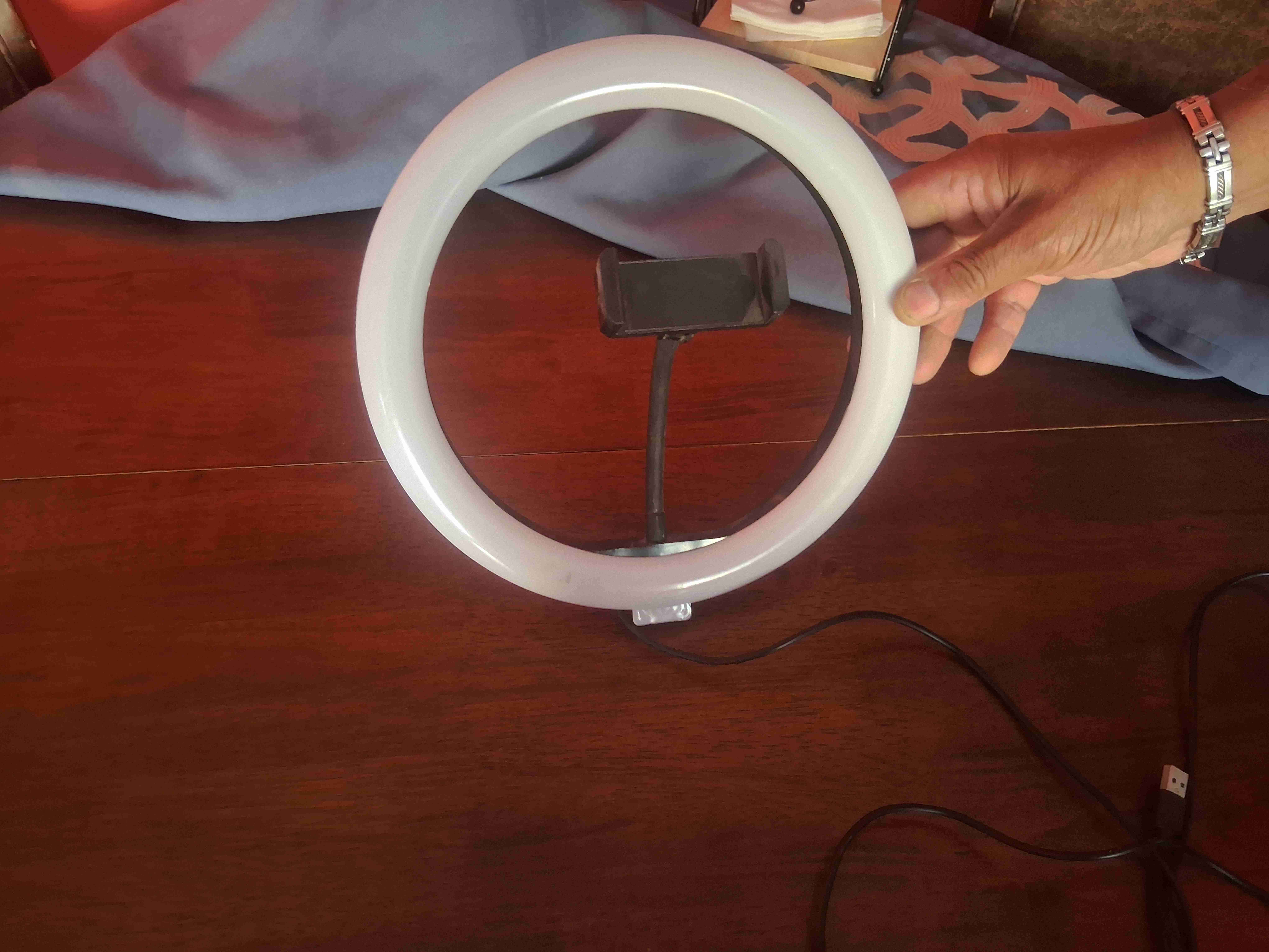 Aro de luz con soporte para celular (sin trípode)